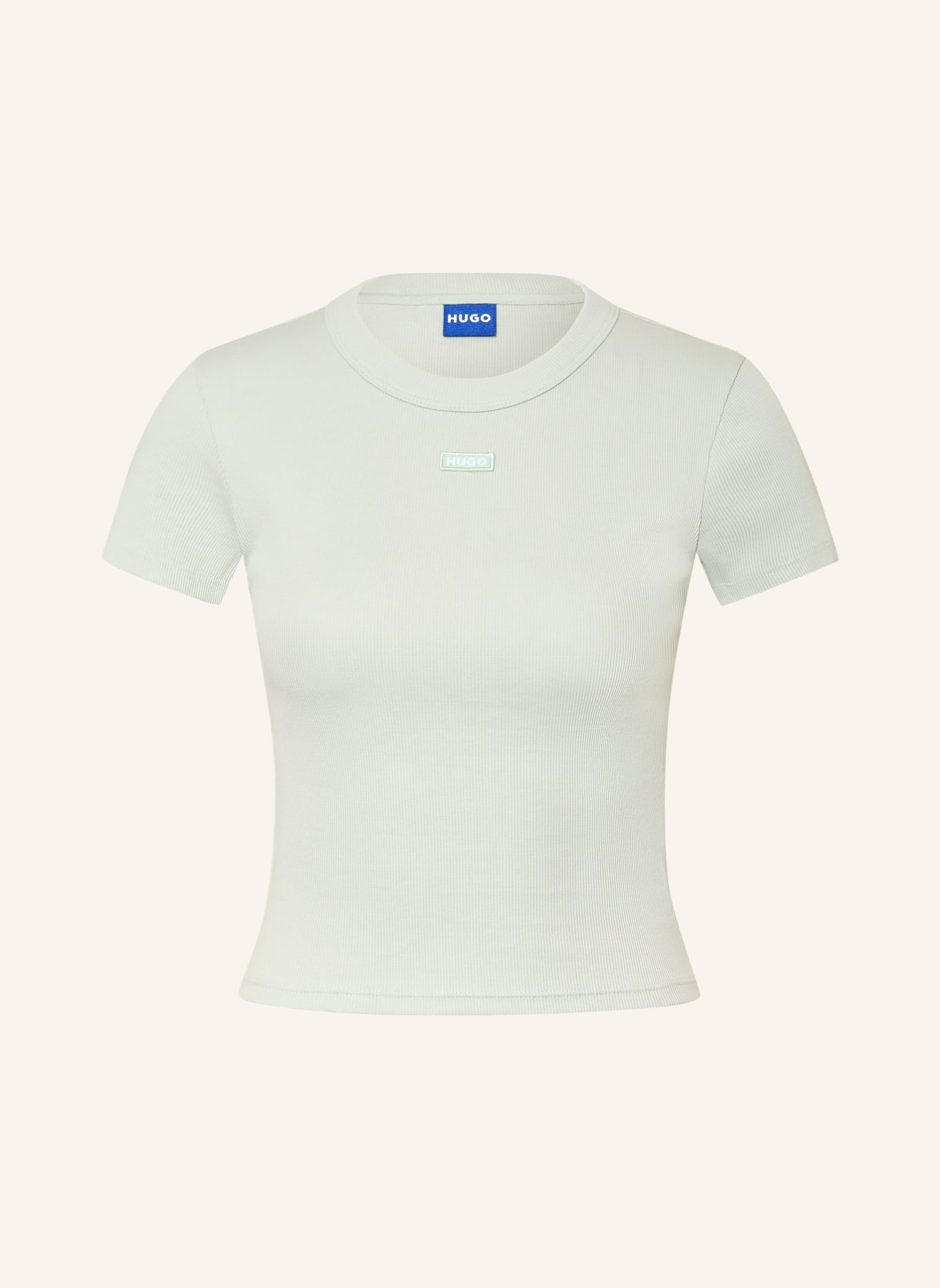HUGO Cropped-Shirt: MINT