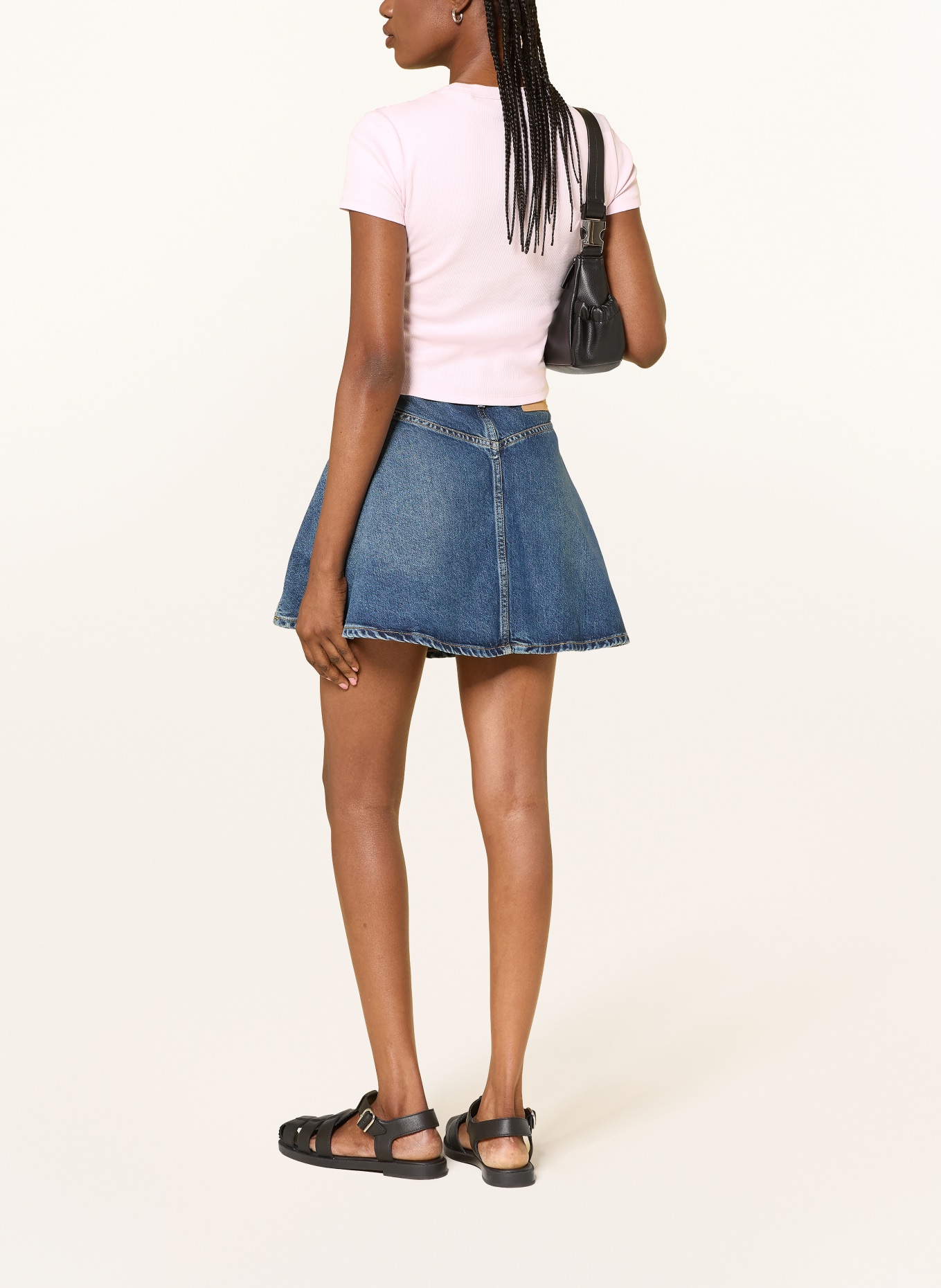 HUGO Cropped-Shirt: HELLROSA