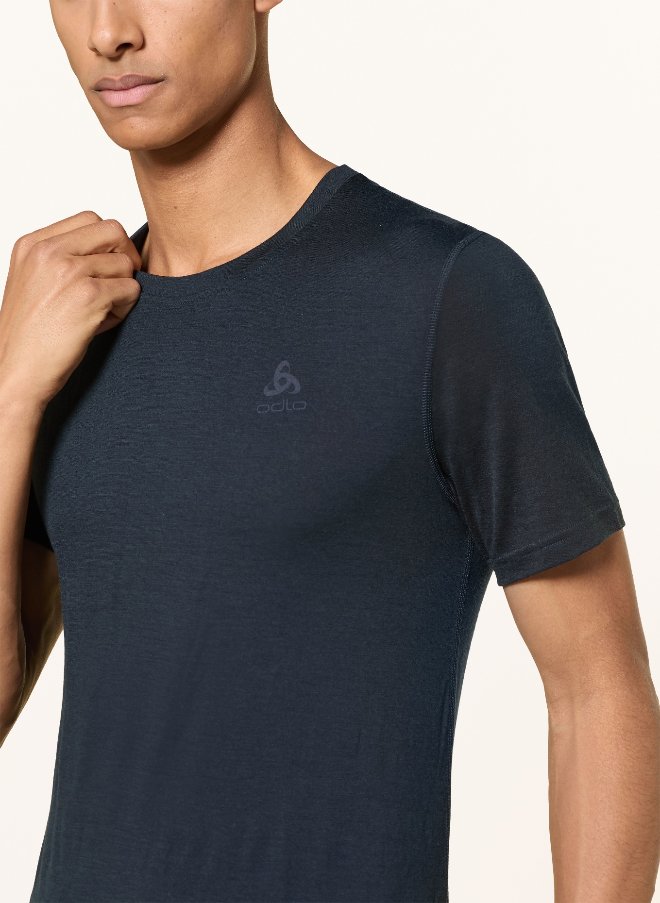 odlo Funktionswäsche-Shirt NATURAL MERINO 160 aus Merinowolle: DUNKELBLAU