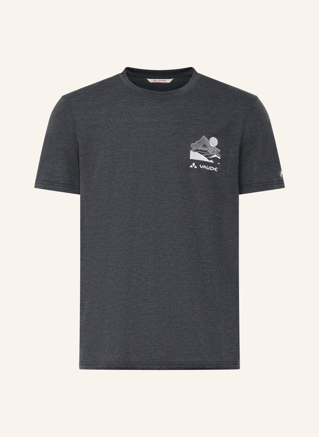 VAUDE T-Shirt TEKOA III: DUNKELGRAU / WEISS