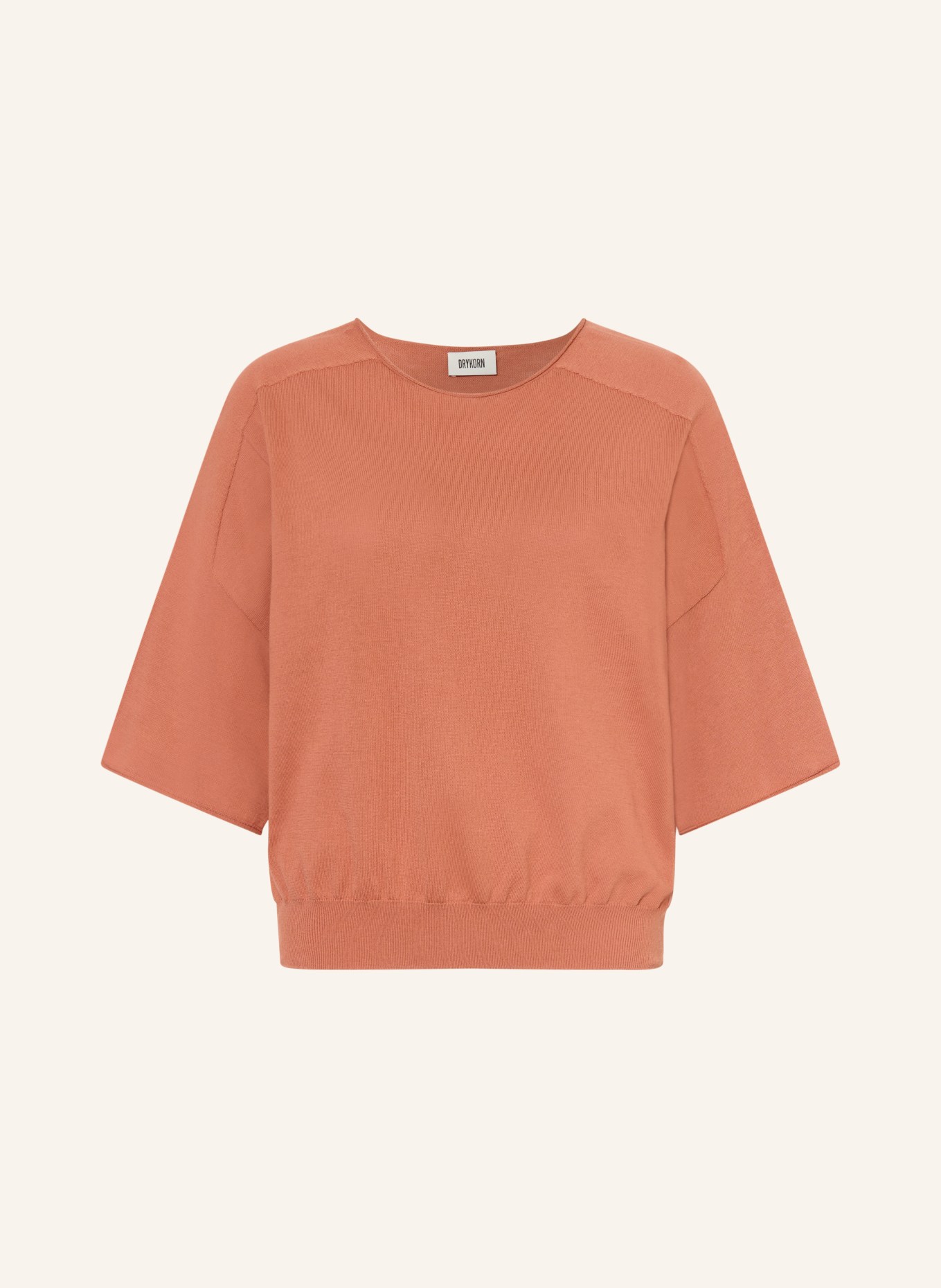 DRYKORN Gebreid shirt DILARY: DONKERORANJE