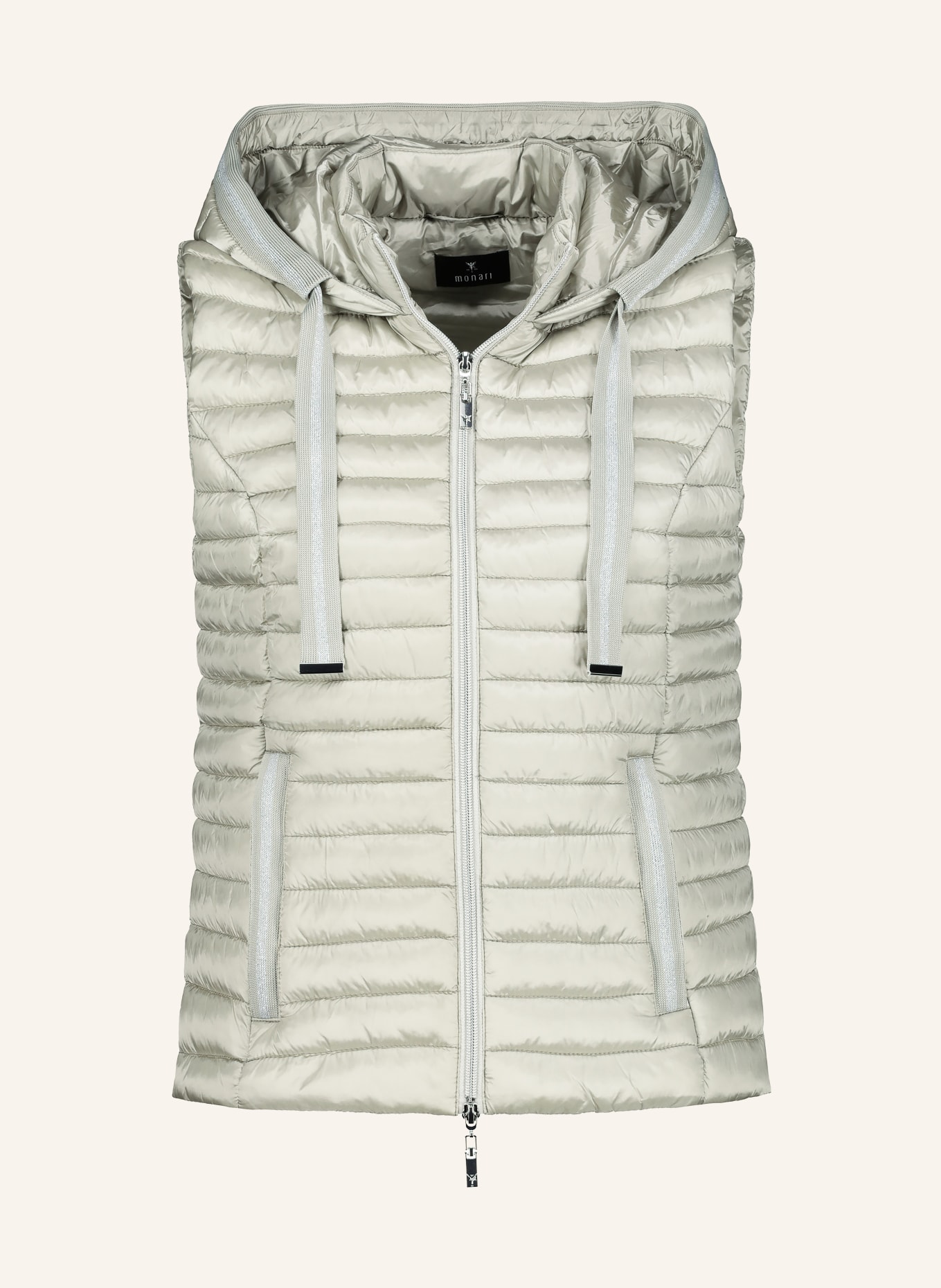 monari Gilet matelassé avec fil pailleté: GRIS
