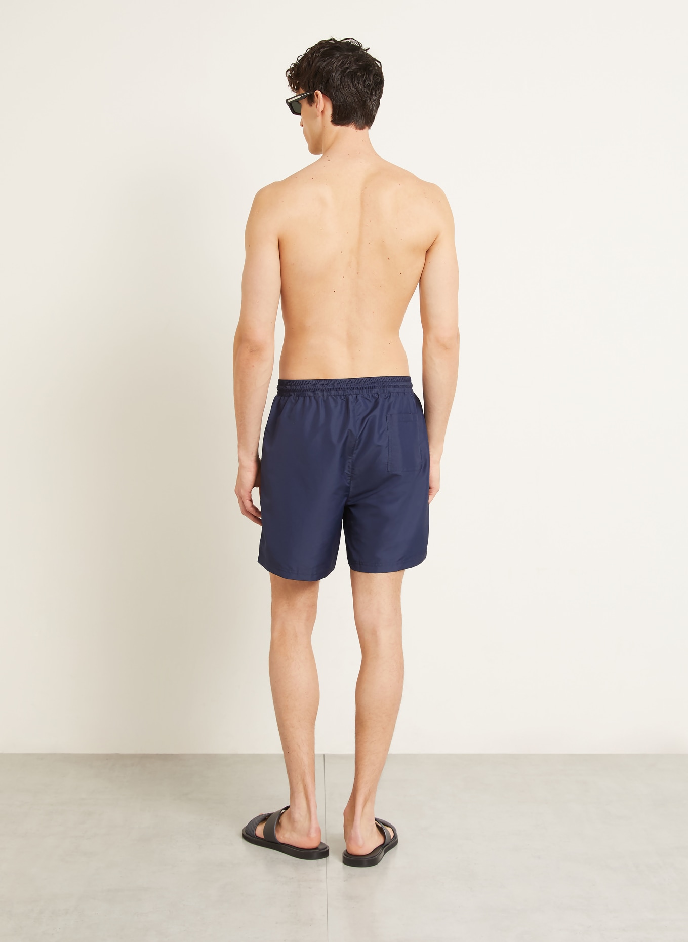 BRUNELLO CUCINELLI zwemshort: DONKERBLAUW