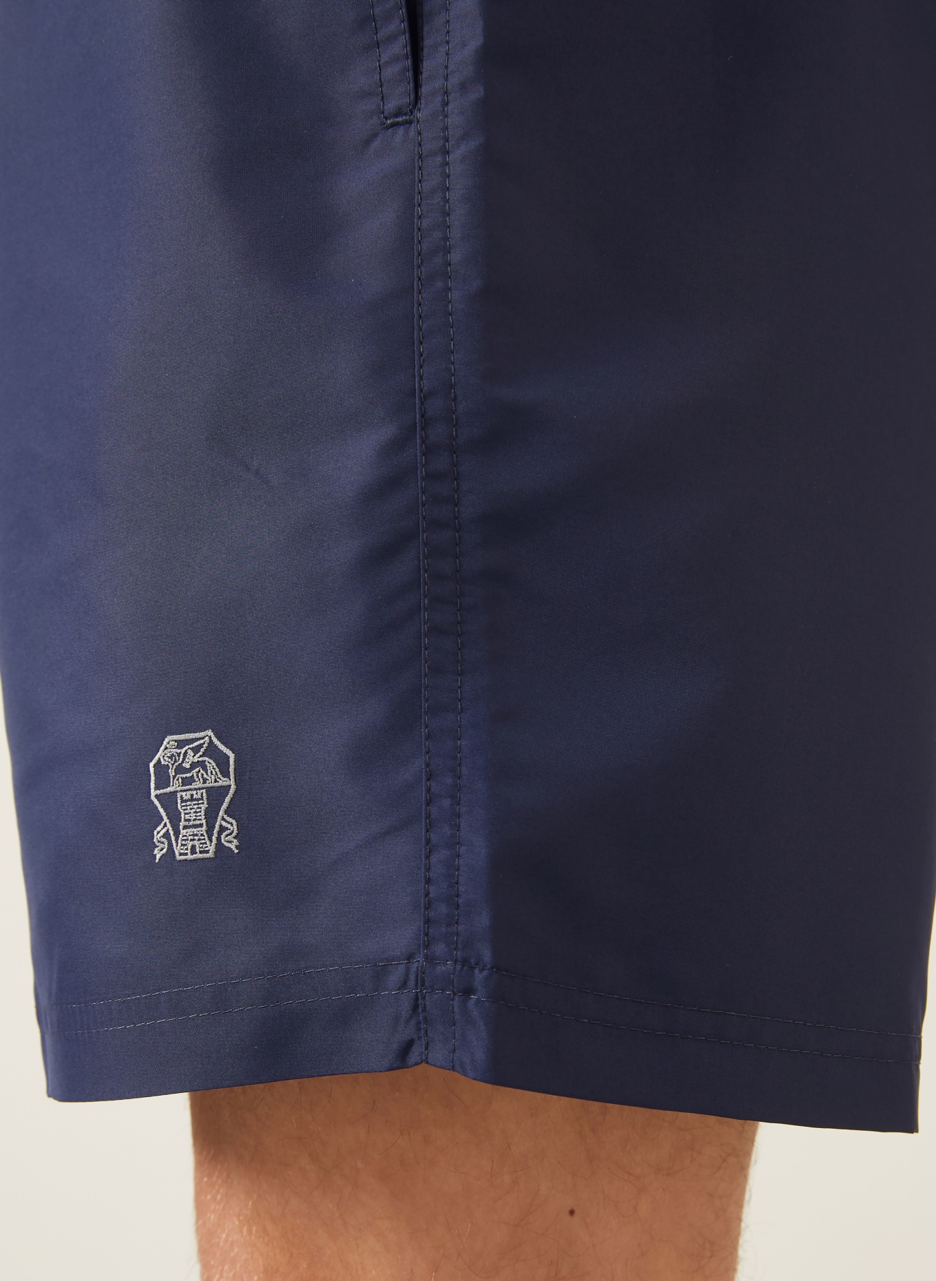 BRUNELLO CUCINELLI zwemshort: DONKERBLAUW