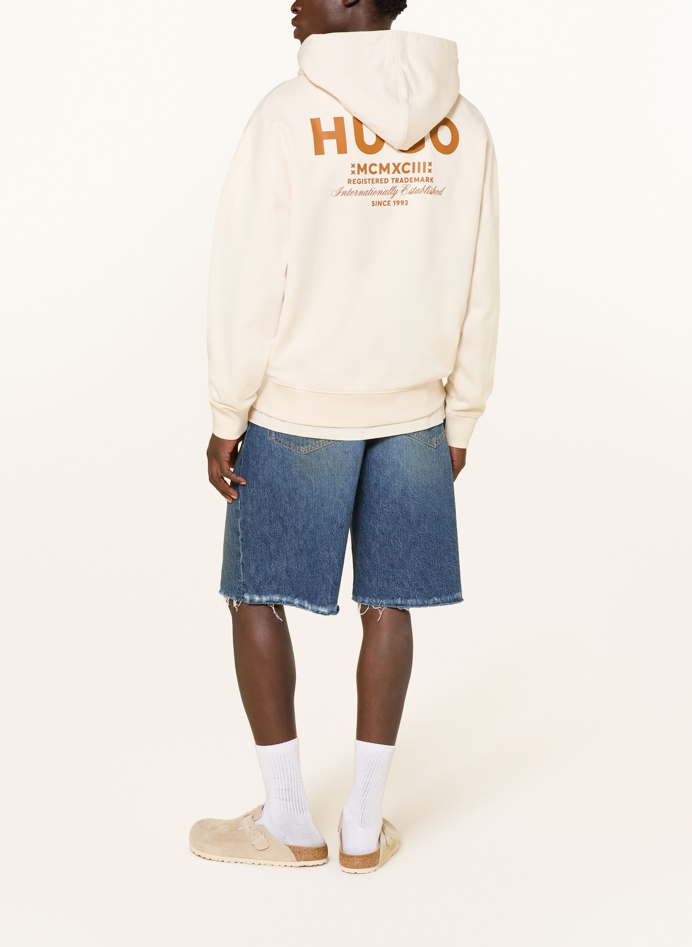 HUGO Hoodie NAZARDO: ECRU