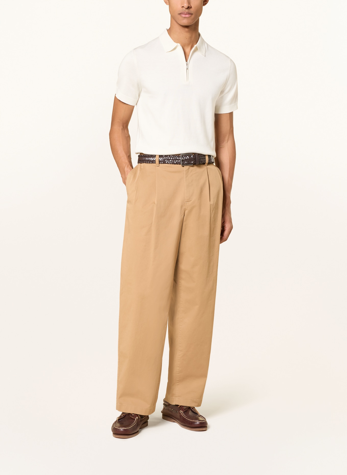 PAUL Strick-Poloshirt: ECRU