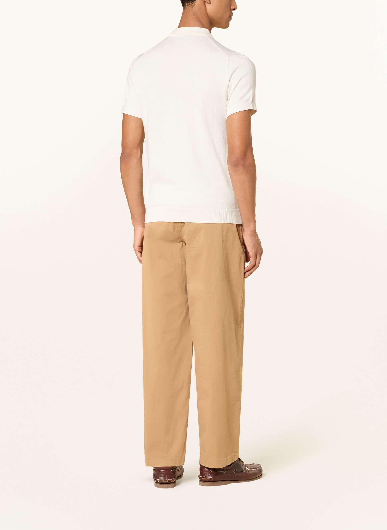 PAUL Strick-Poloshirt: ECRU