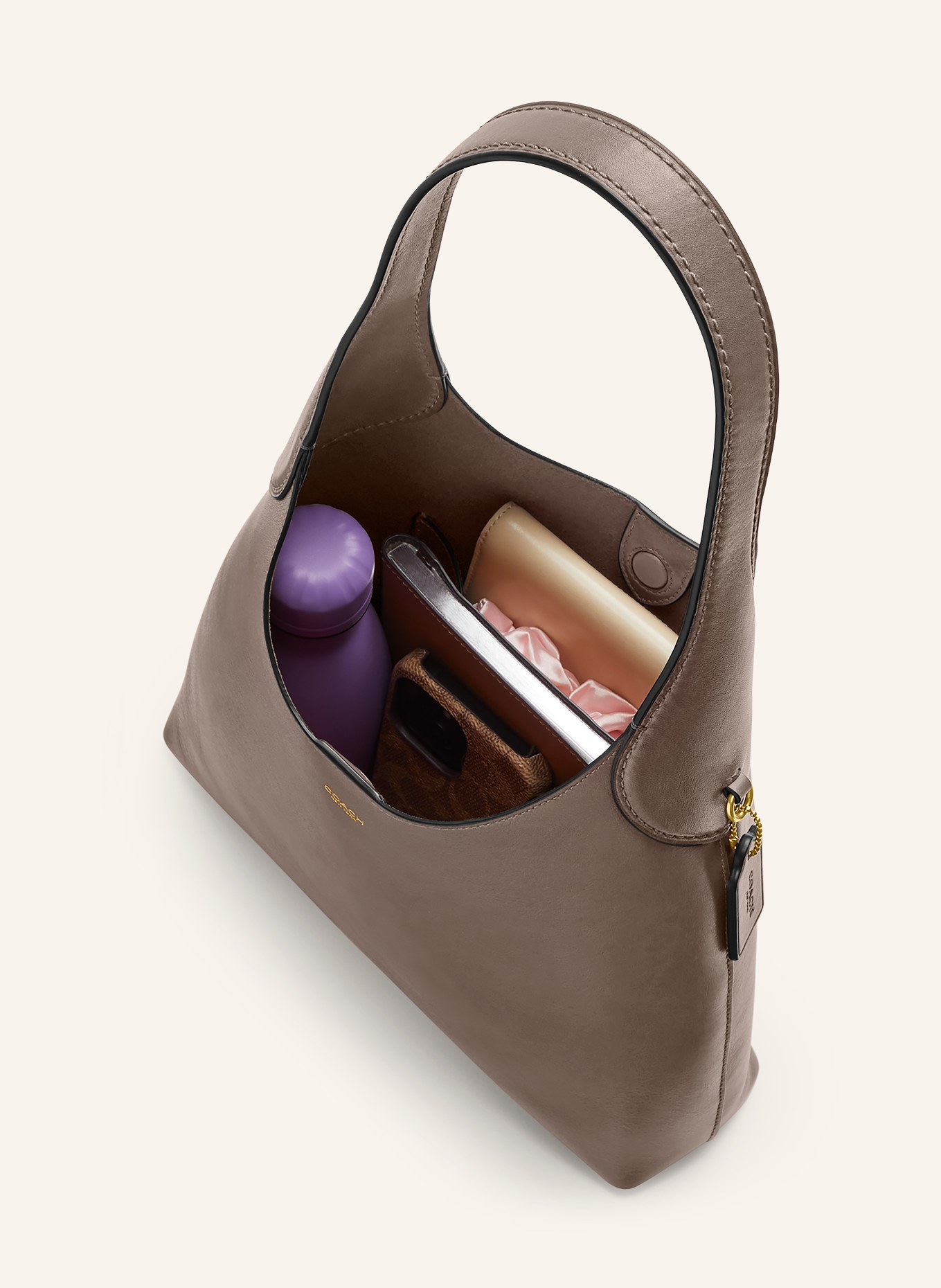 COACH BROOKLYN LARGE Tote Bag: TAUPE