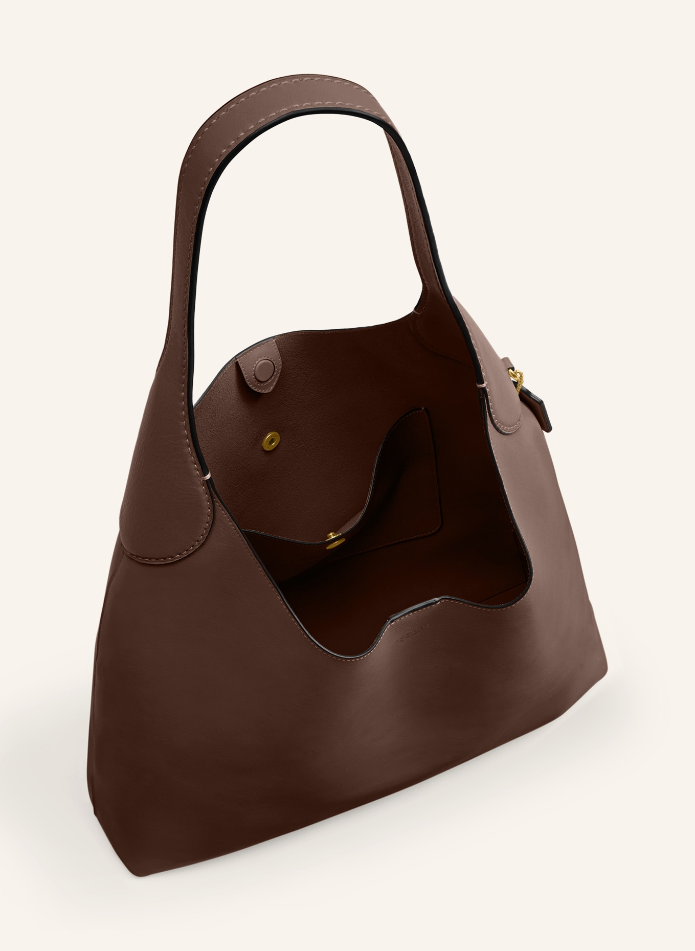 COACH BROOKLYN LARGE Tote Bag: DARK BROWN