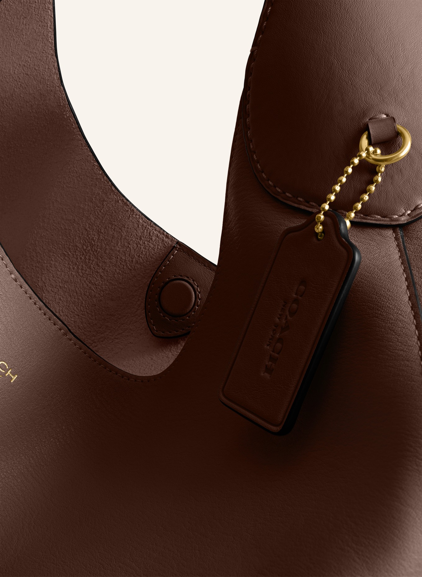 COACH BROOKLYN LARGE Tote Bag: DARK BROWN