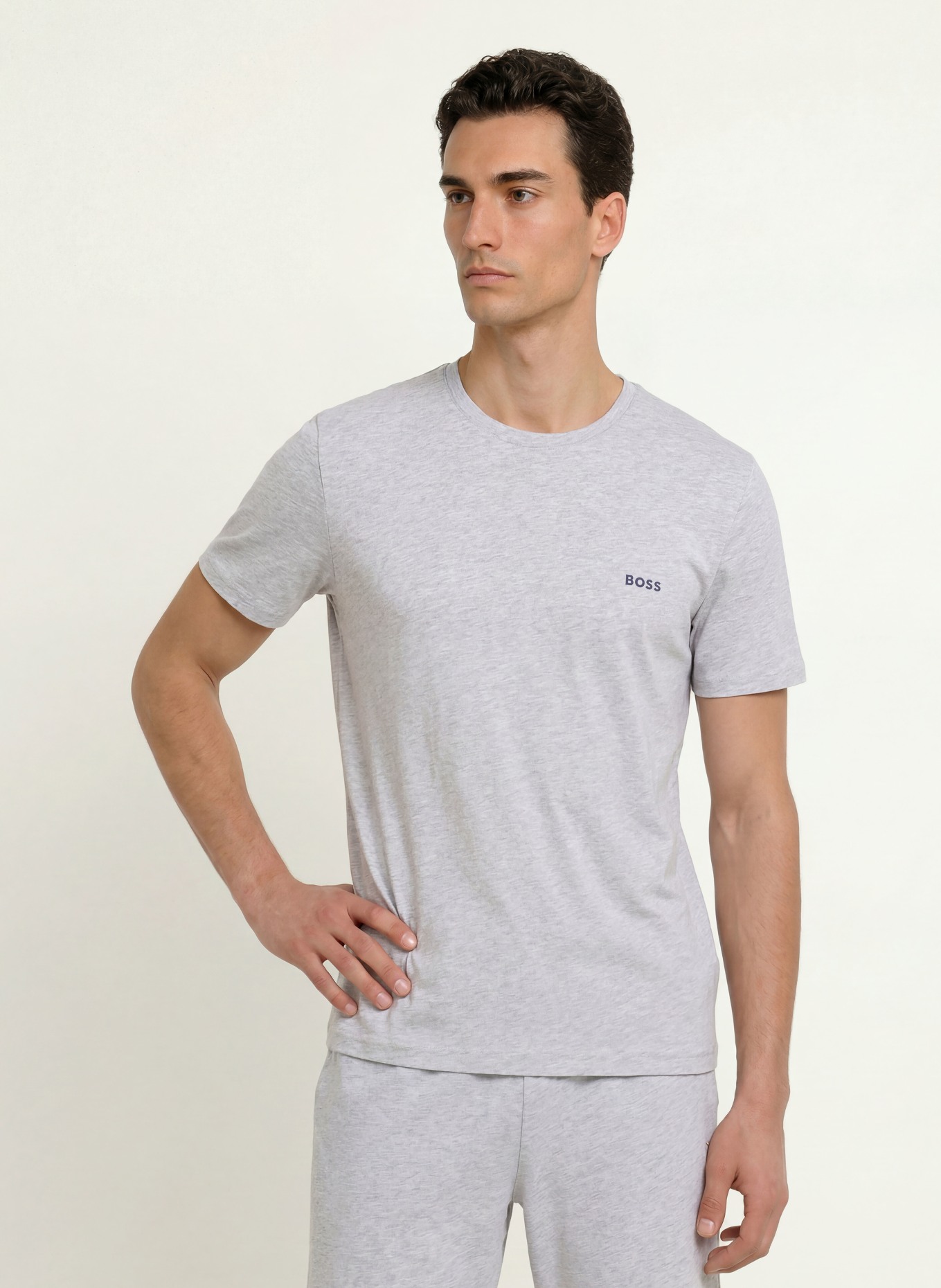 BOSS Pajama shirt MIX&MATCH: LIGHT GRAY