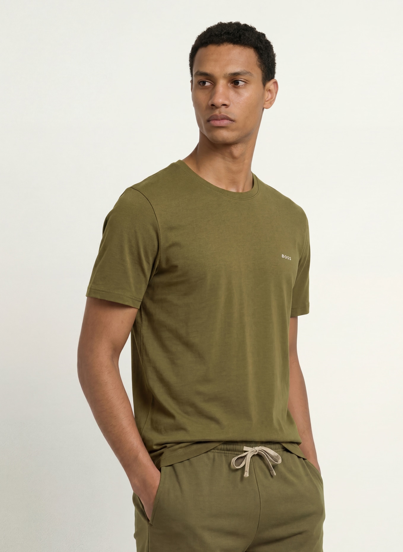 BOSS Pajama shirt MIX&MATCH: OLIVE
