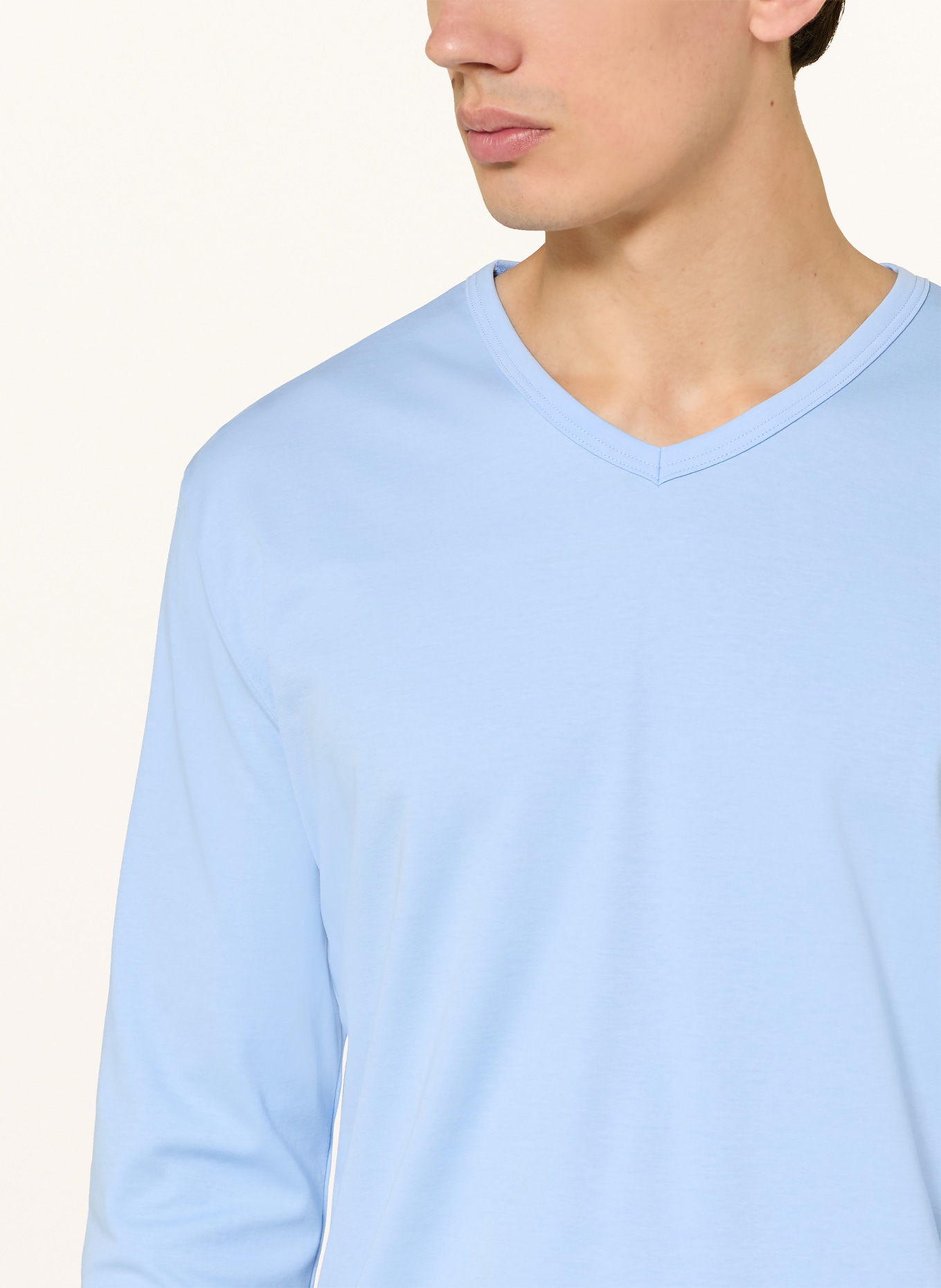 mey Pajama shirt series SOLID NIGHT: LIGHT BLUE