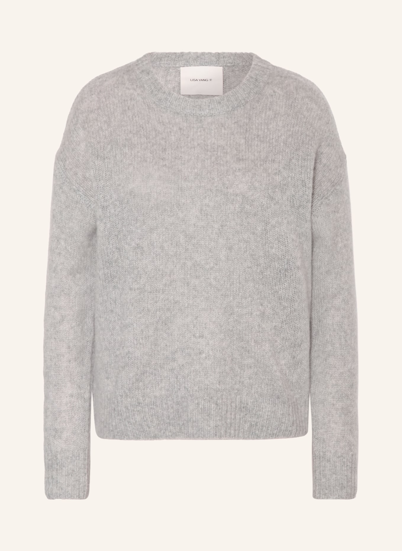 LISA YANG Cashmere sweater LOVA: LIGHT GRAY