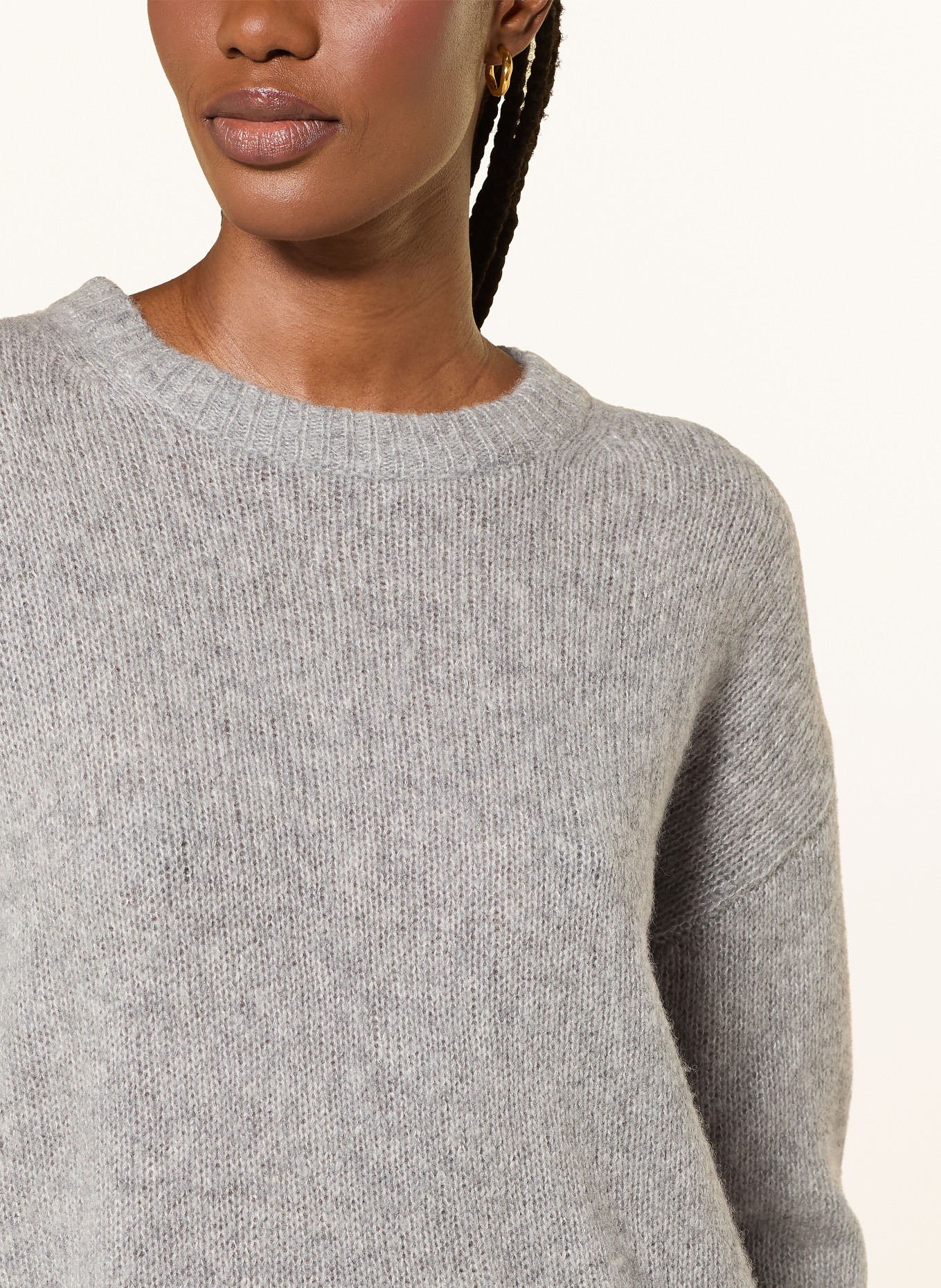 LISA YANG Cashmere sweater LOVA: LIGHT GRAY