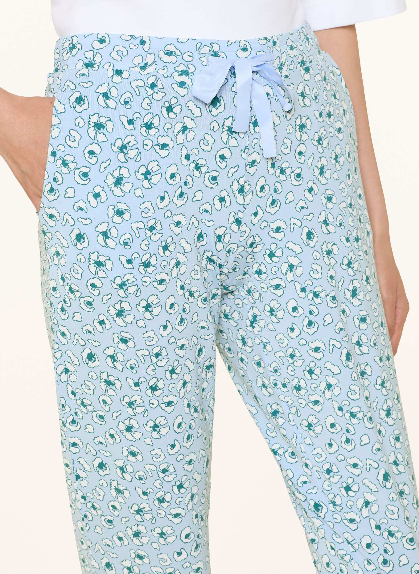 SCHIESSER Slaapbroek MIX+RELAX: LICHTBLAUW / GROEN / WIT