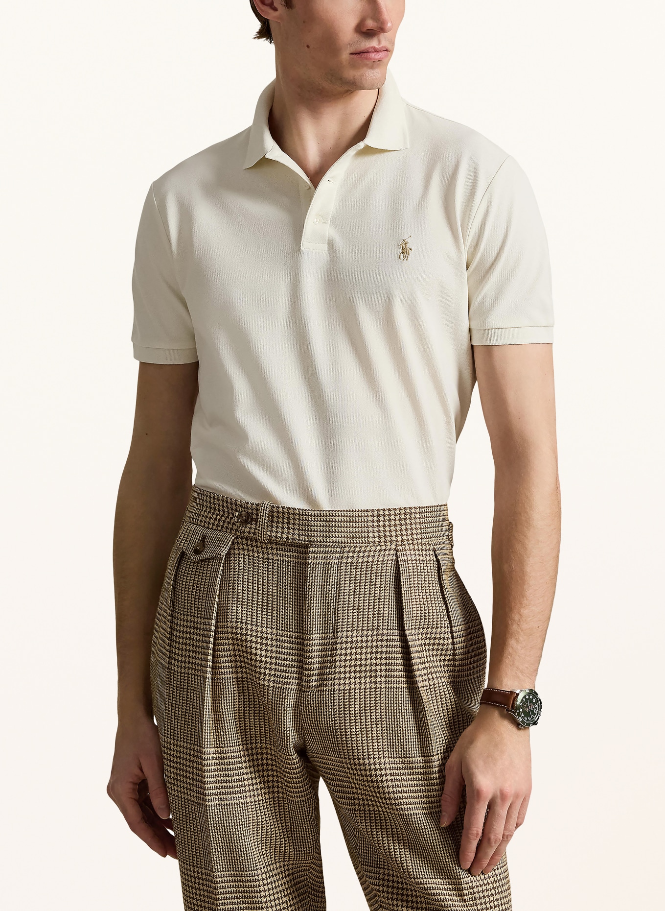 POLO RALPH LAUREN Polo piqué coupe slim personnalisé: BLANC