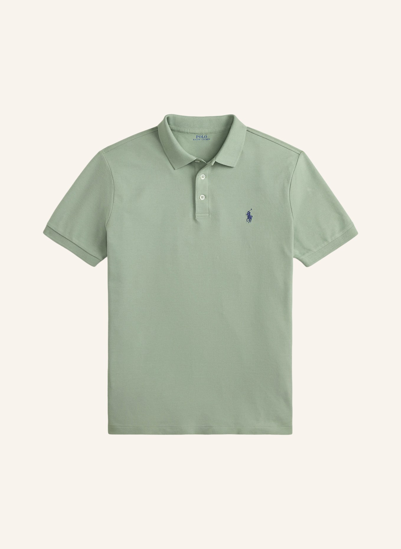 POLO RALPH LAUREN Polo piqué coupe slim personnalisé: VERT CLAIR