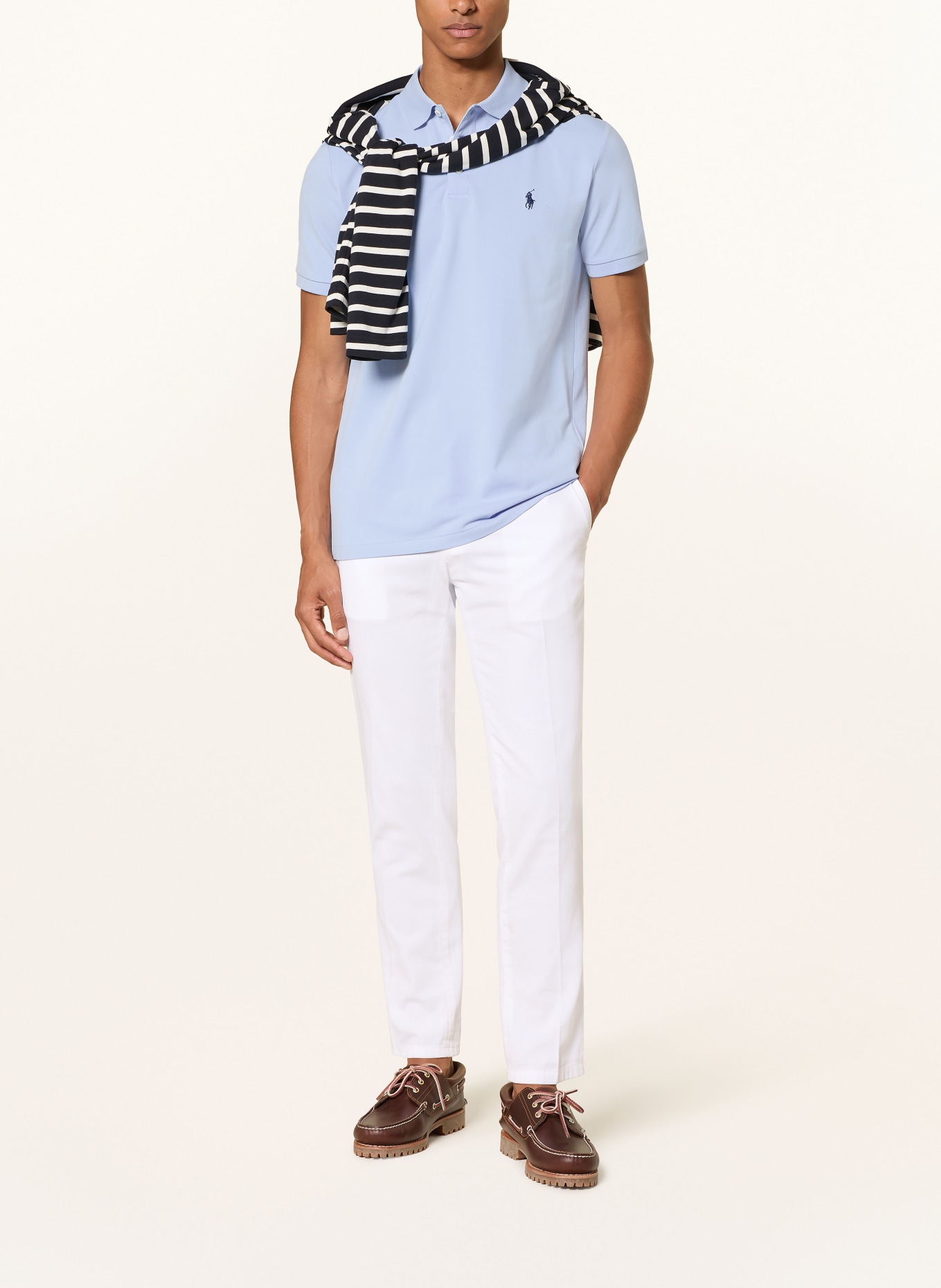 POLO RALPH LAUREN Polo piqué coupe slim personnalisé: BLEU CLAIR