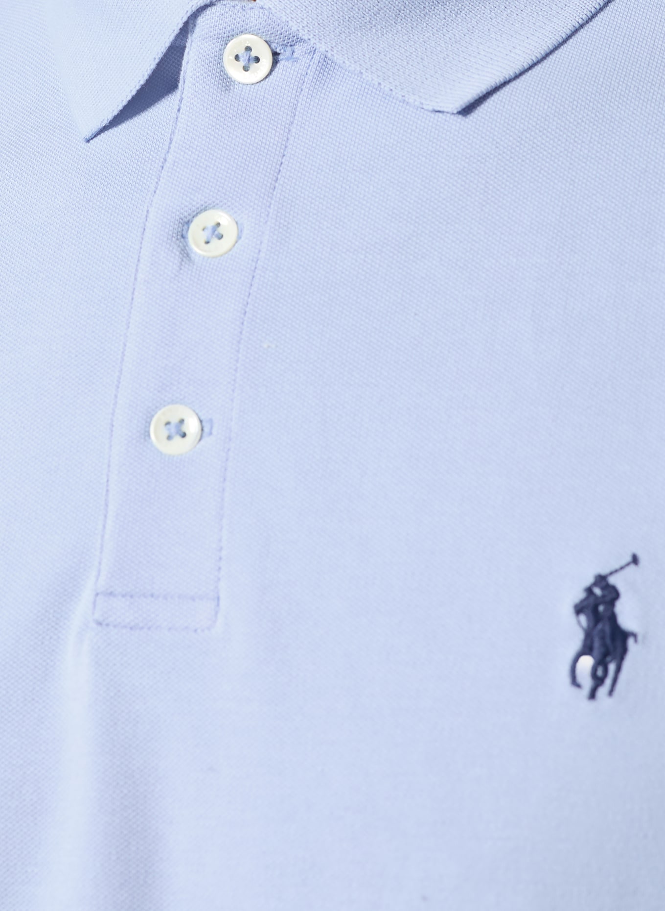 POLO RALPH LAUREN Polo piqué coupe slim personnalisé: BLEU CLAIR
