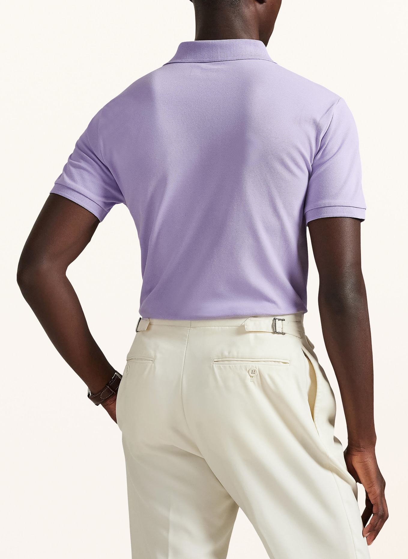 POLO RALPH LAUREN Polo piqué coupe slim personnalisé: LILAS