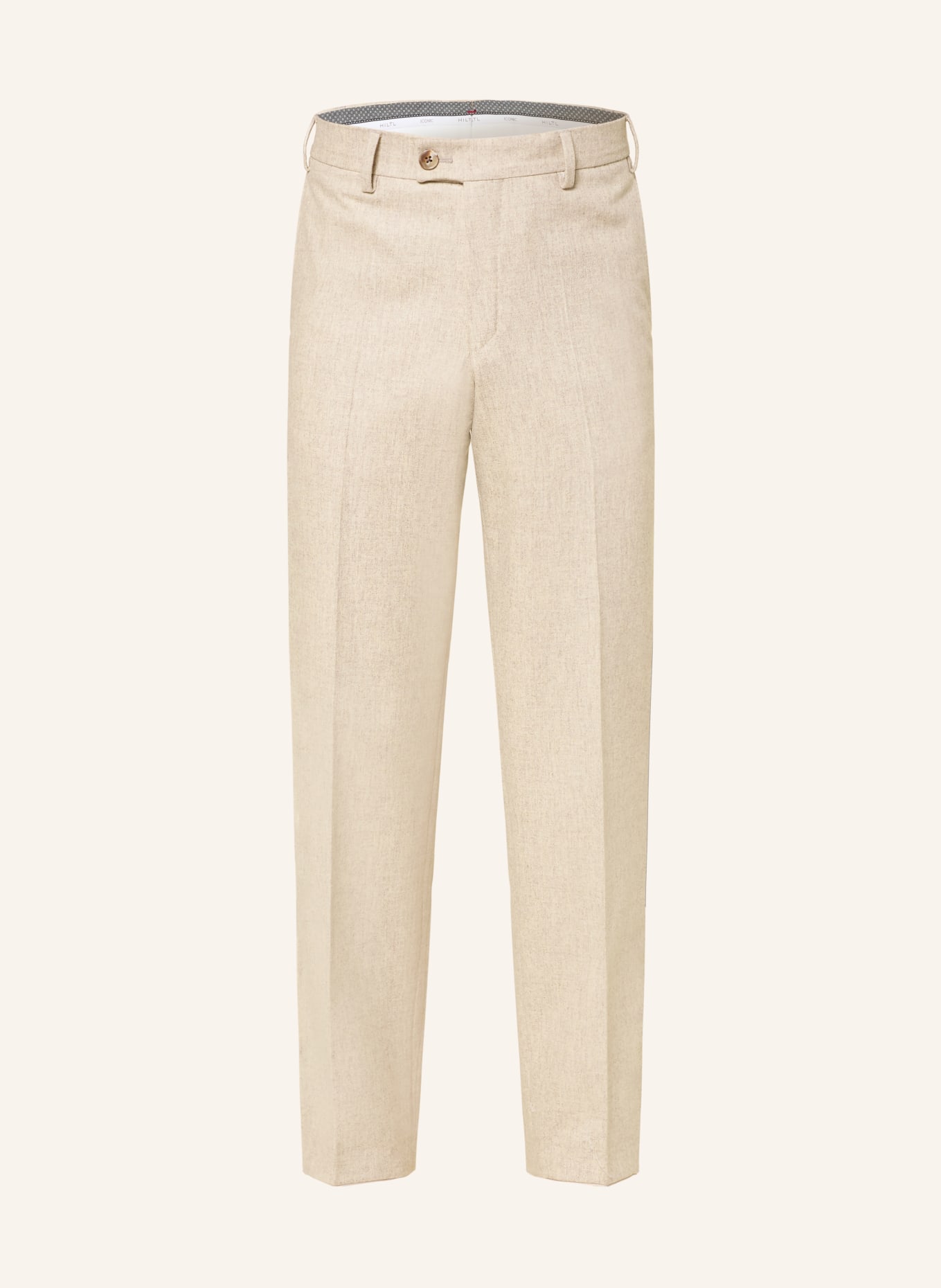 HILTL Broek PIACENZA Regular Fit: BEIGE / LICHTBRUIN