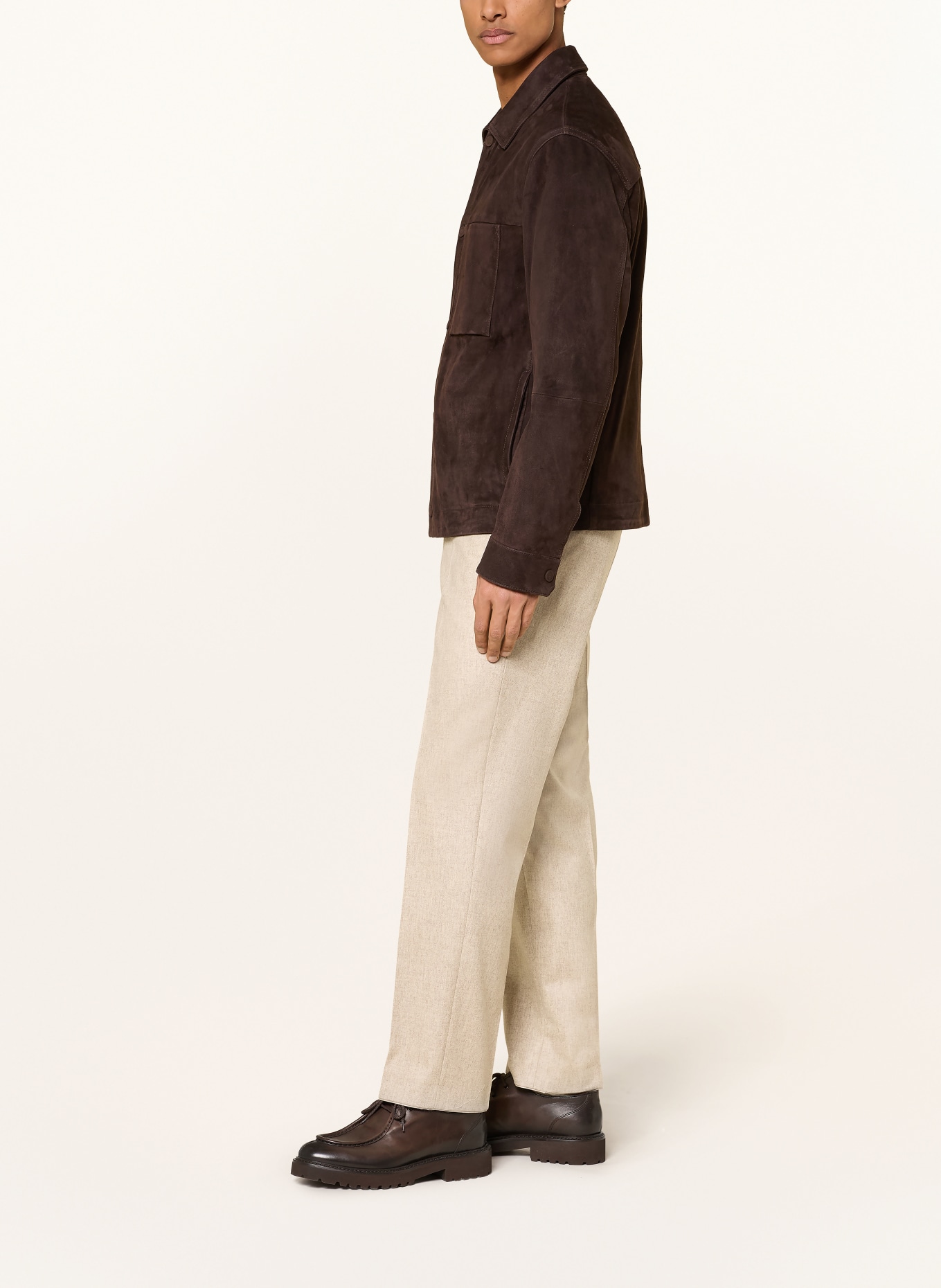 HILTL Broek PIACENZA Regular Fit: BEIGE / LICHTBRUIN
