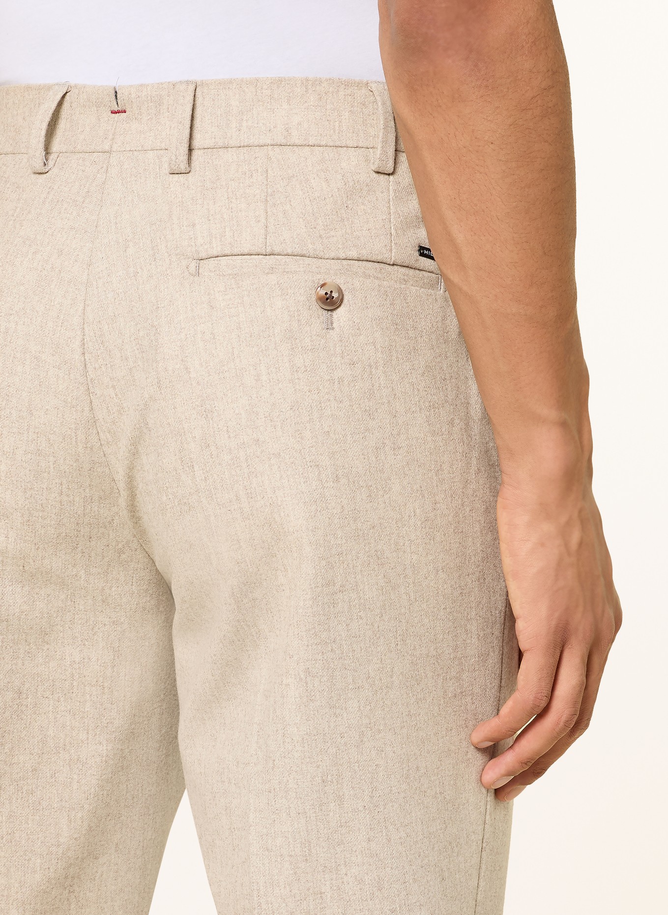 HILTL Broek PIACENZA Regular Fit: BEIGE / LICHTBRUIN