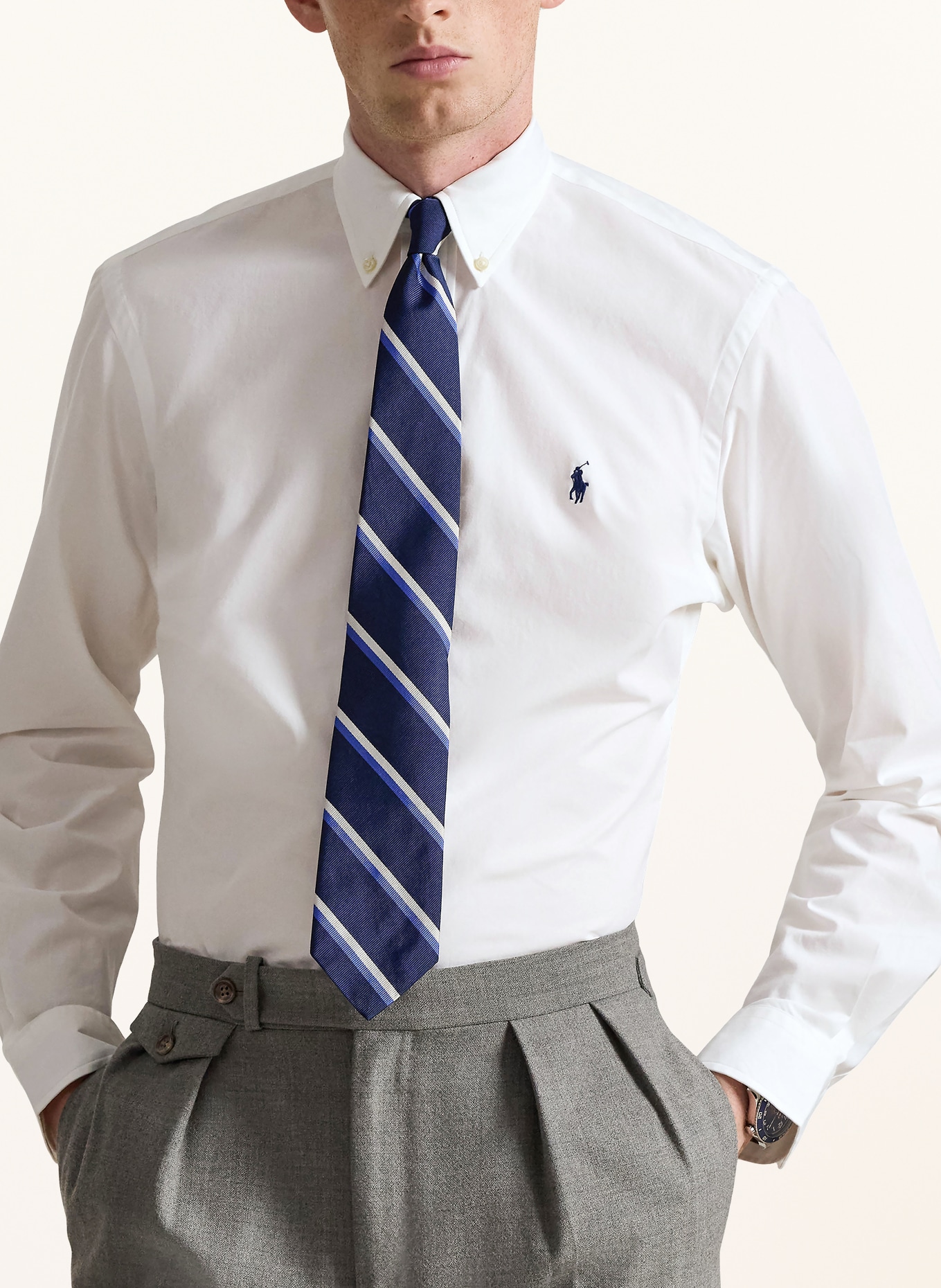 POLO RALPH LAUREN Overhemd Custom Fit: WIT