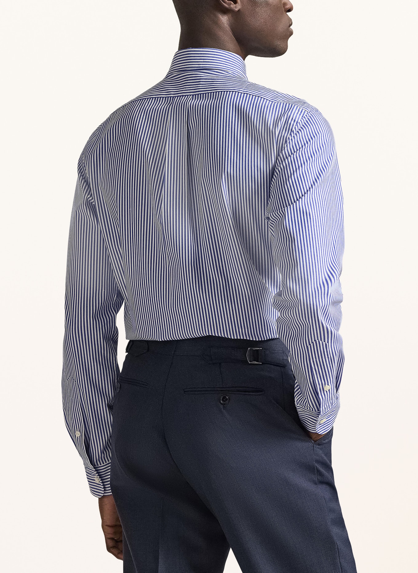 POLO RALPH LAUREN Overhemd Custom Fit: BLAUW / WIT