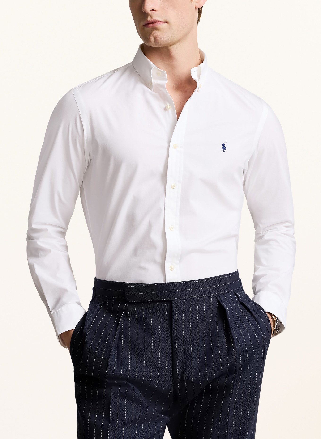 POLO RALPH LAUREN Overhemd Slim Fit: WIT