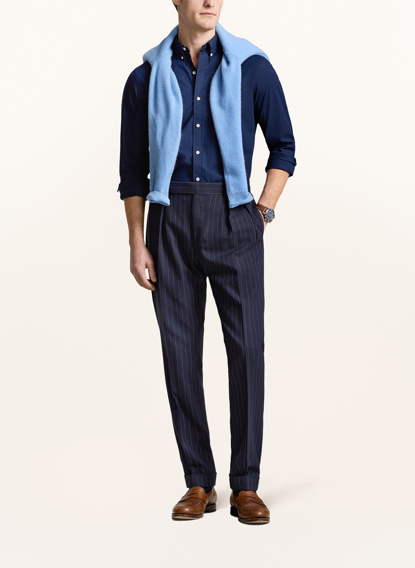 POLO RALPH LAUREN Overhemd Slim Fit: DONKERBLAUW