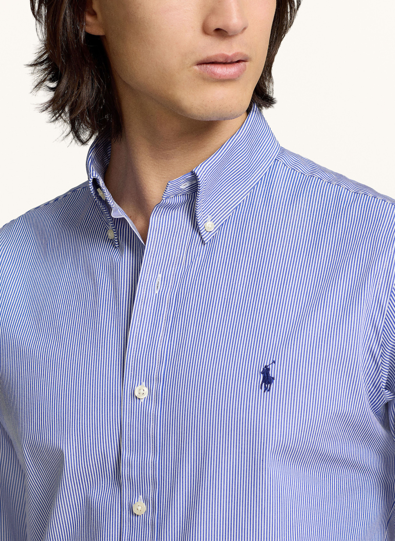 POLO RALPH LAUREN Overhemd Slim Fit: DONKERBLAUW