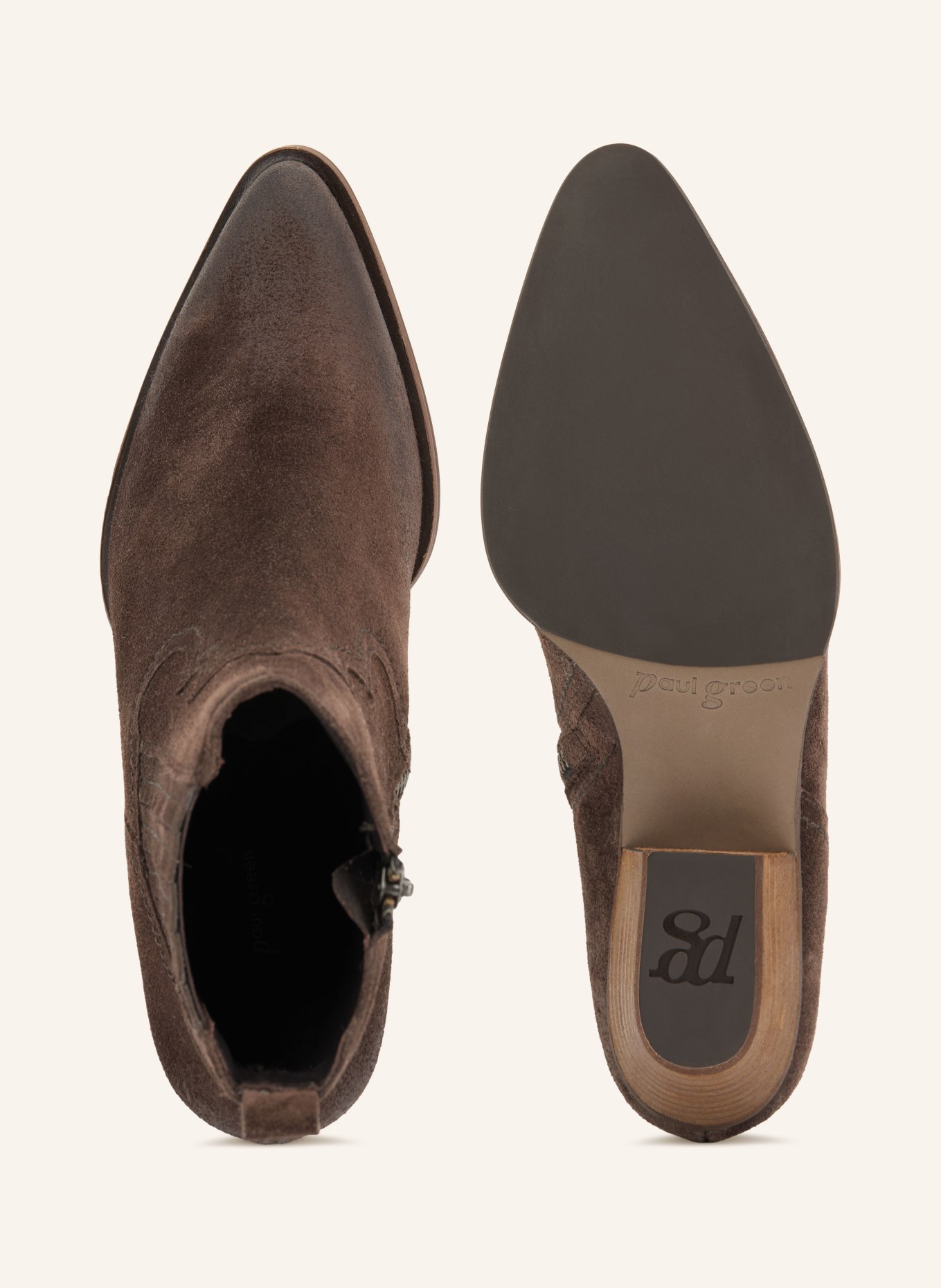 paul green Cowboy boots: DARK BROWN