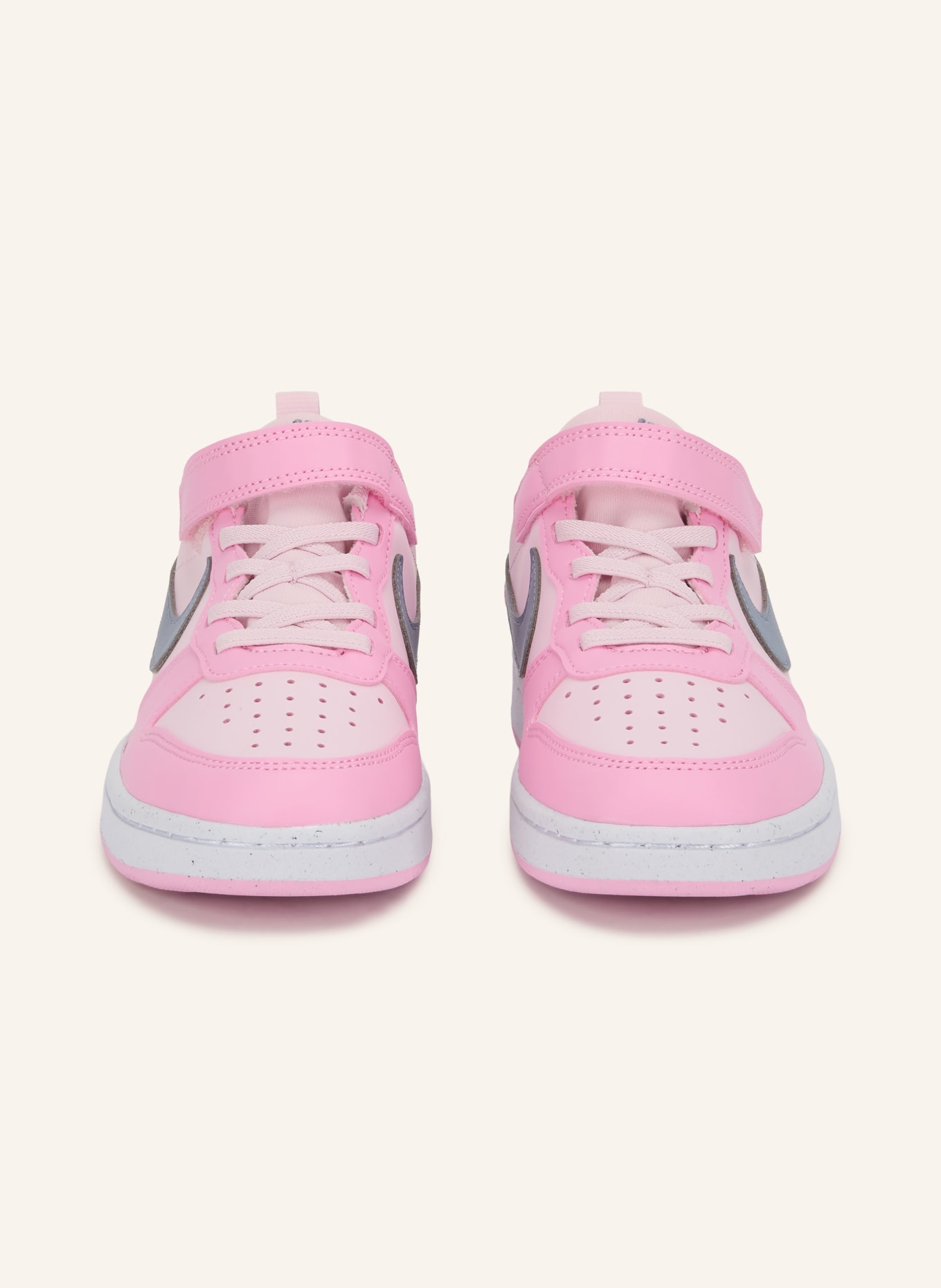 Nike Baskets COURT BOROUGH LOW RECRAFT: ROSE / ROSE CLAIR / GRIS FONCÉ