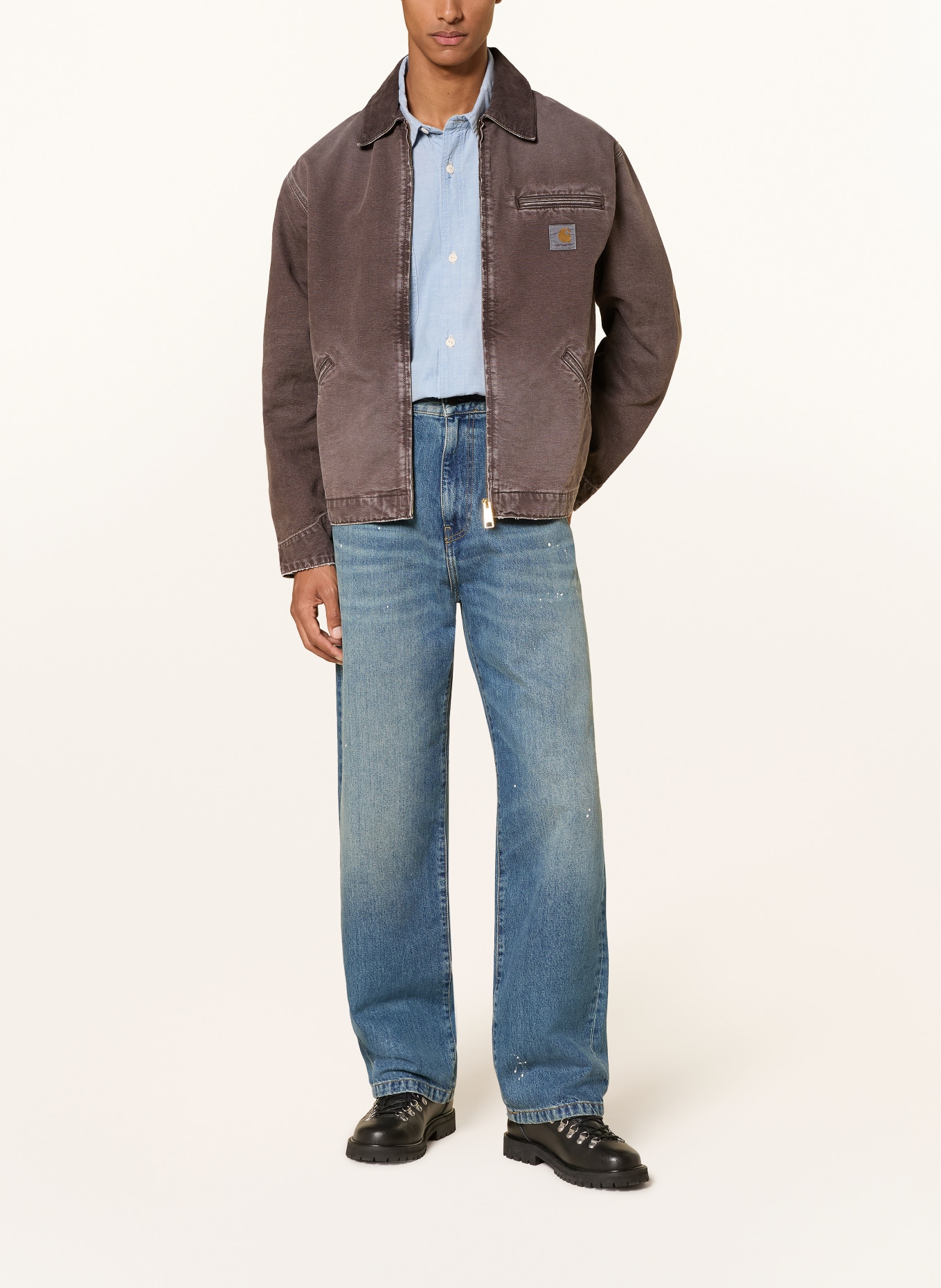 carhartt WIP Jean LANDON coupe ample et fuselée: 01EJ BLUE