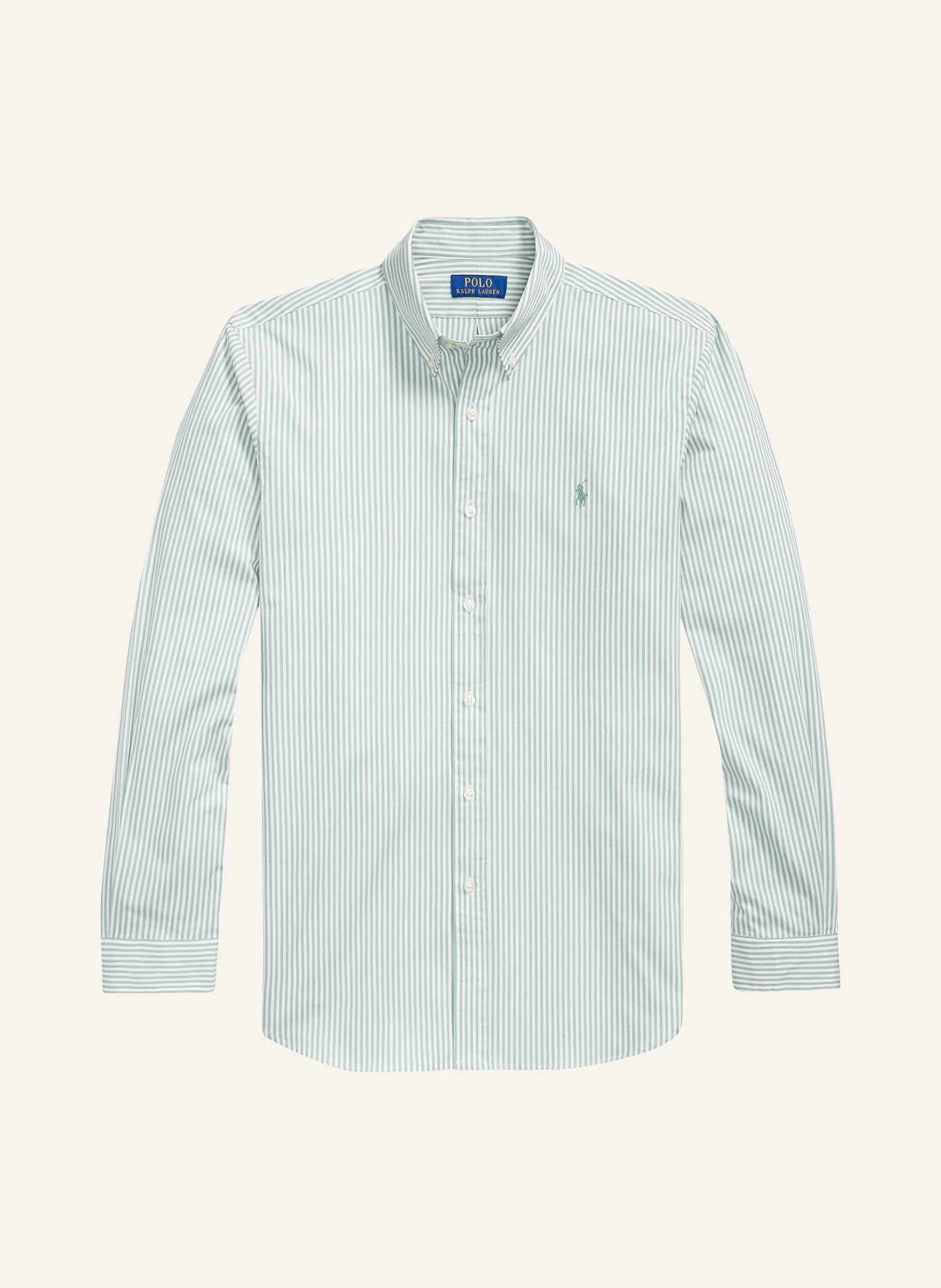 POLO RALPH LAUREN Shirt custom fit: MINT / WHITE
