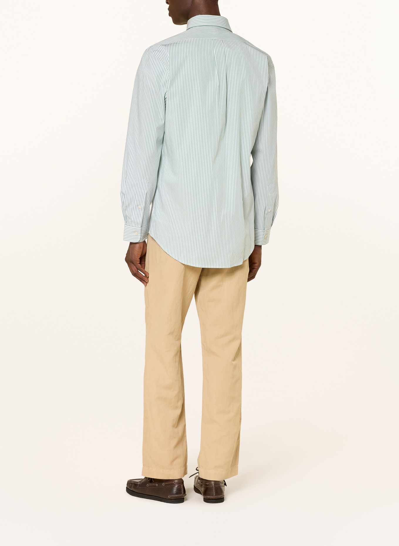 POLO RALPH LAUREN Shirt custom fit: MINT / WHITE