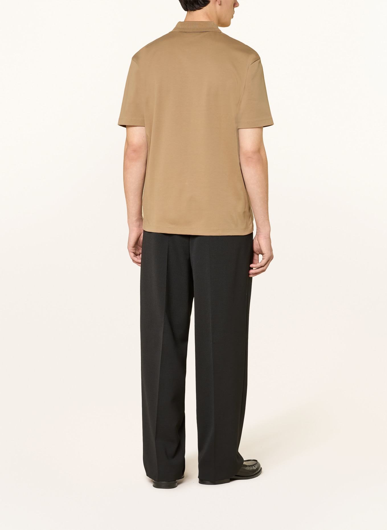 HUGO DEABONO jersey polo shirt: CAMEL