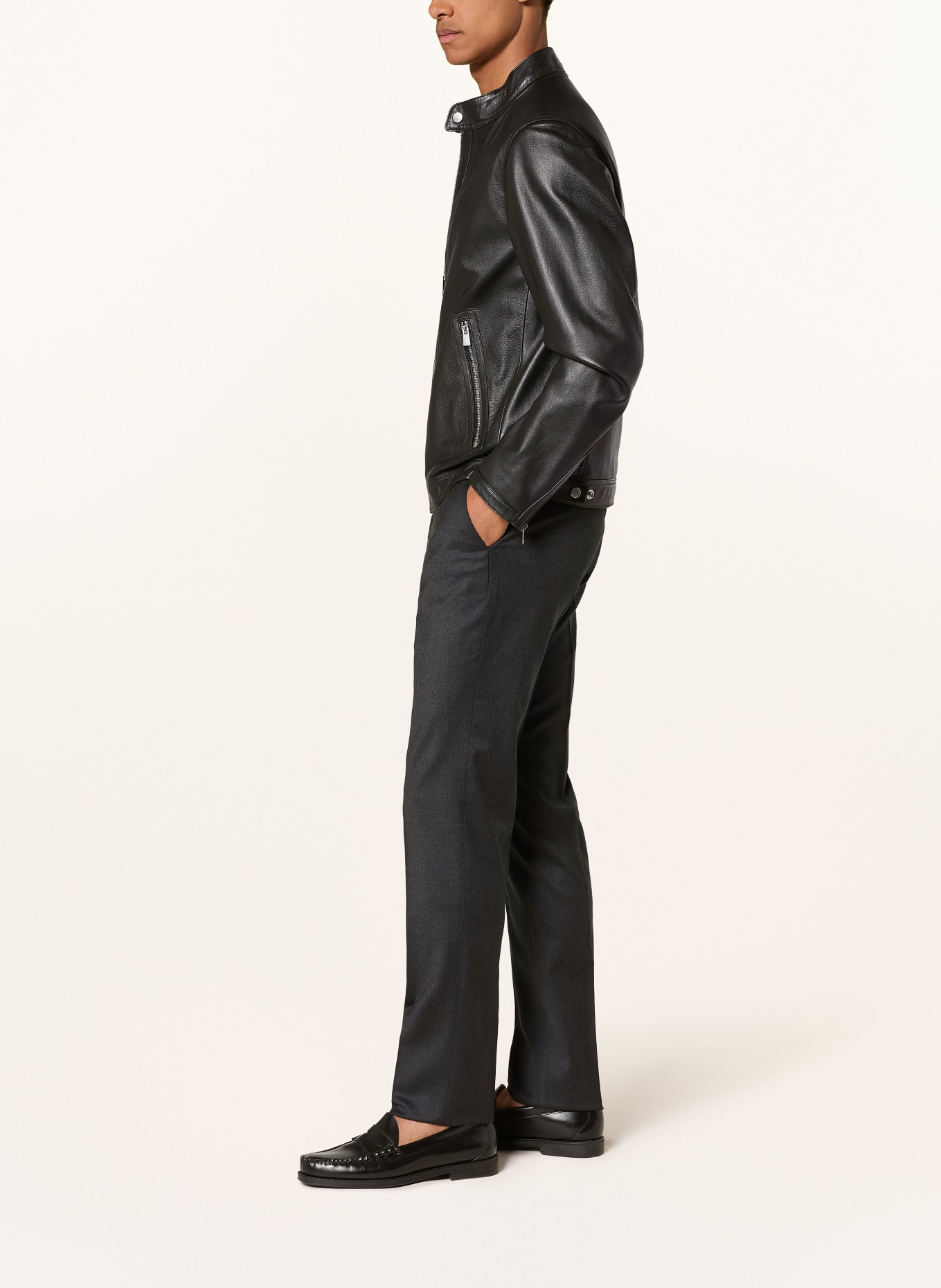 PT TORINO Pantalon slim fit: GRIS FONCÉ