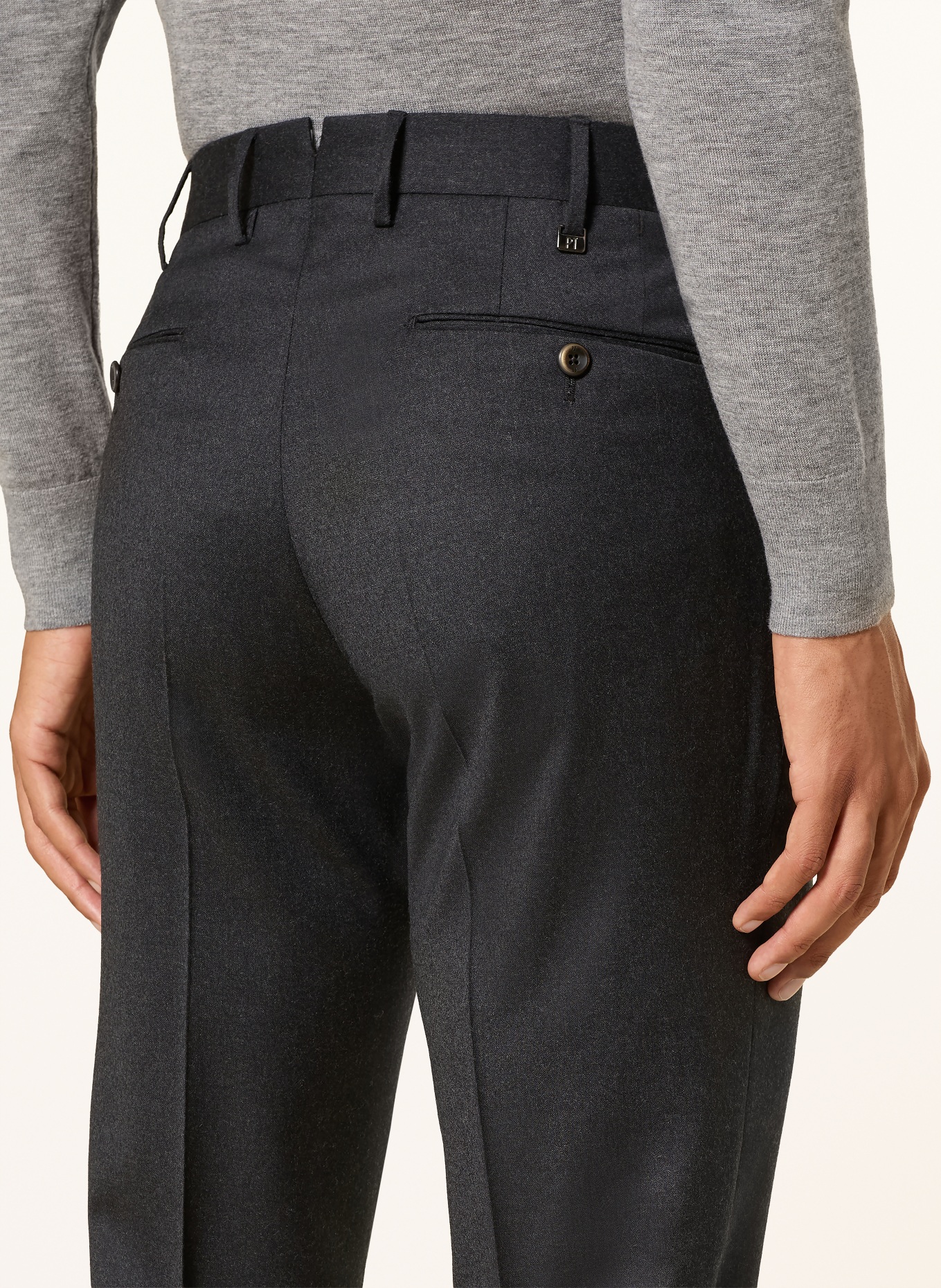 PT TORINO Pantalon slim fit: GRIS FONCÉ