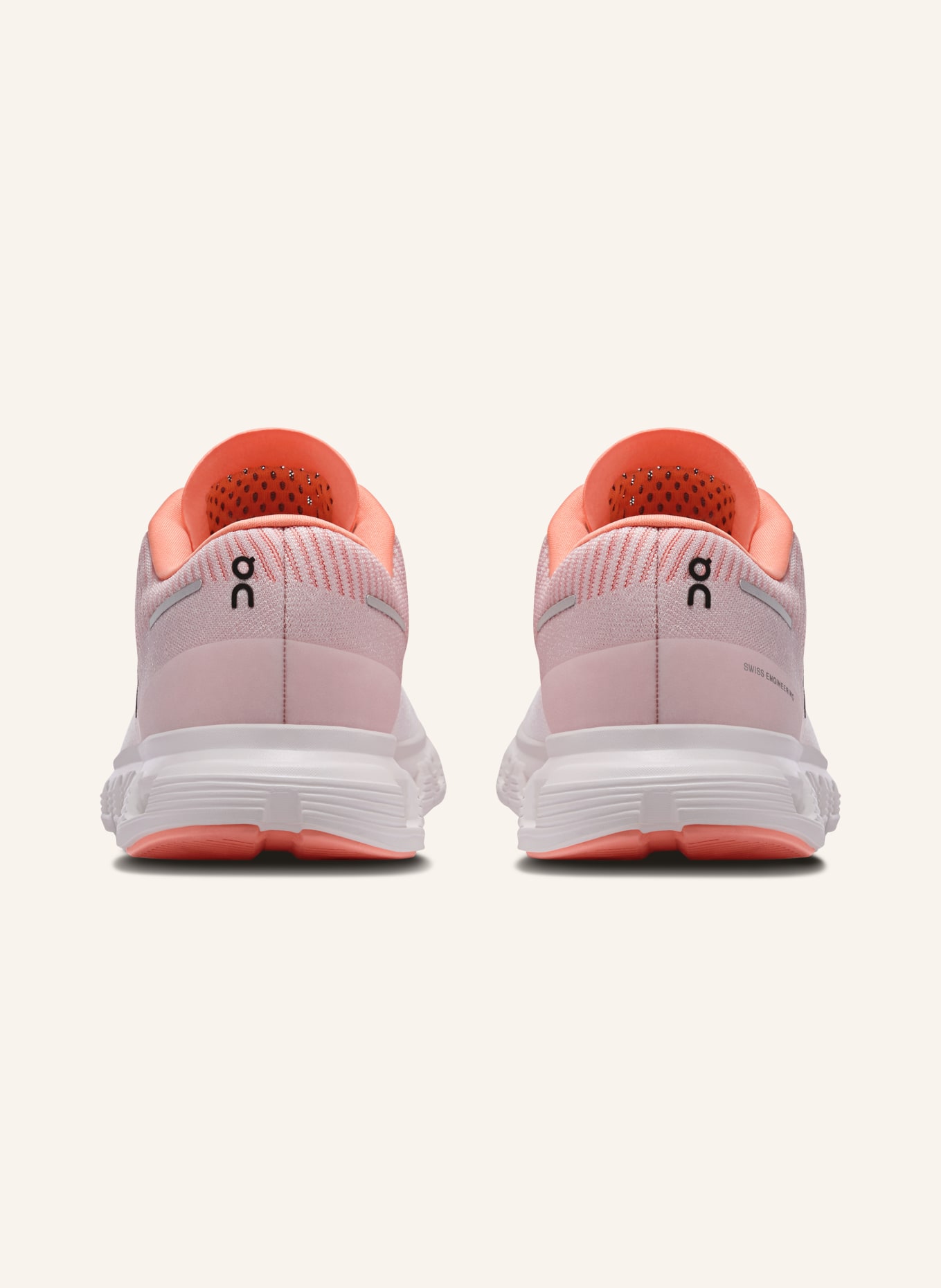 On Sneaker CLOUD 6 PUSH: HELLGRAU / ORANGE