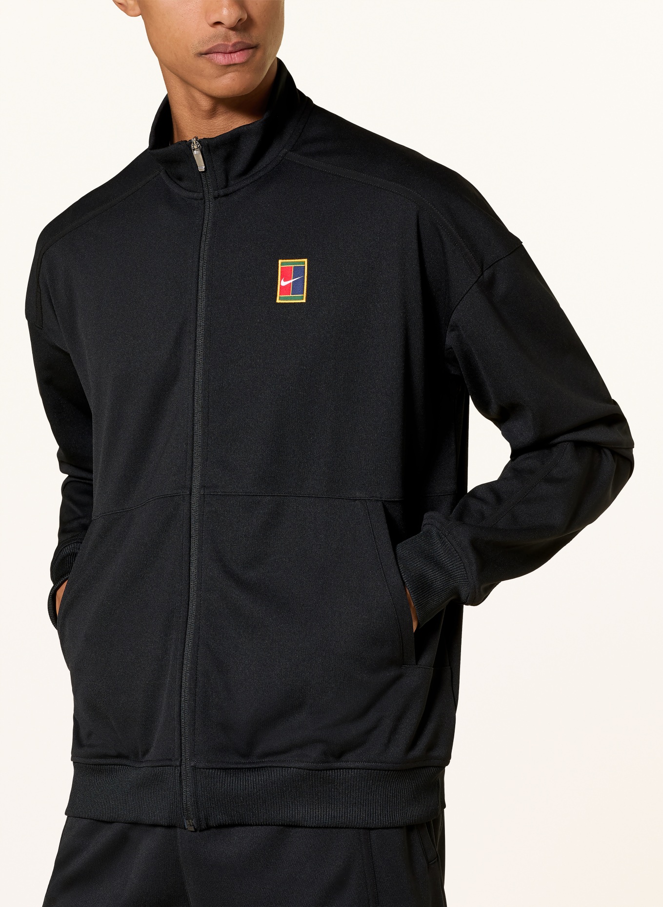 Nike Jacheta de antrenament COURT HERITAGE: NEGRU