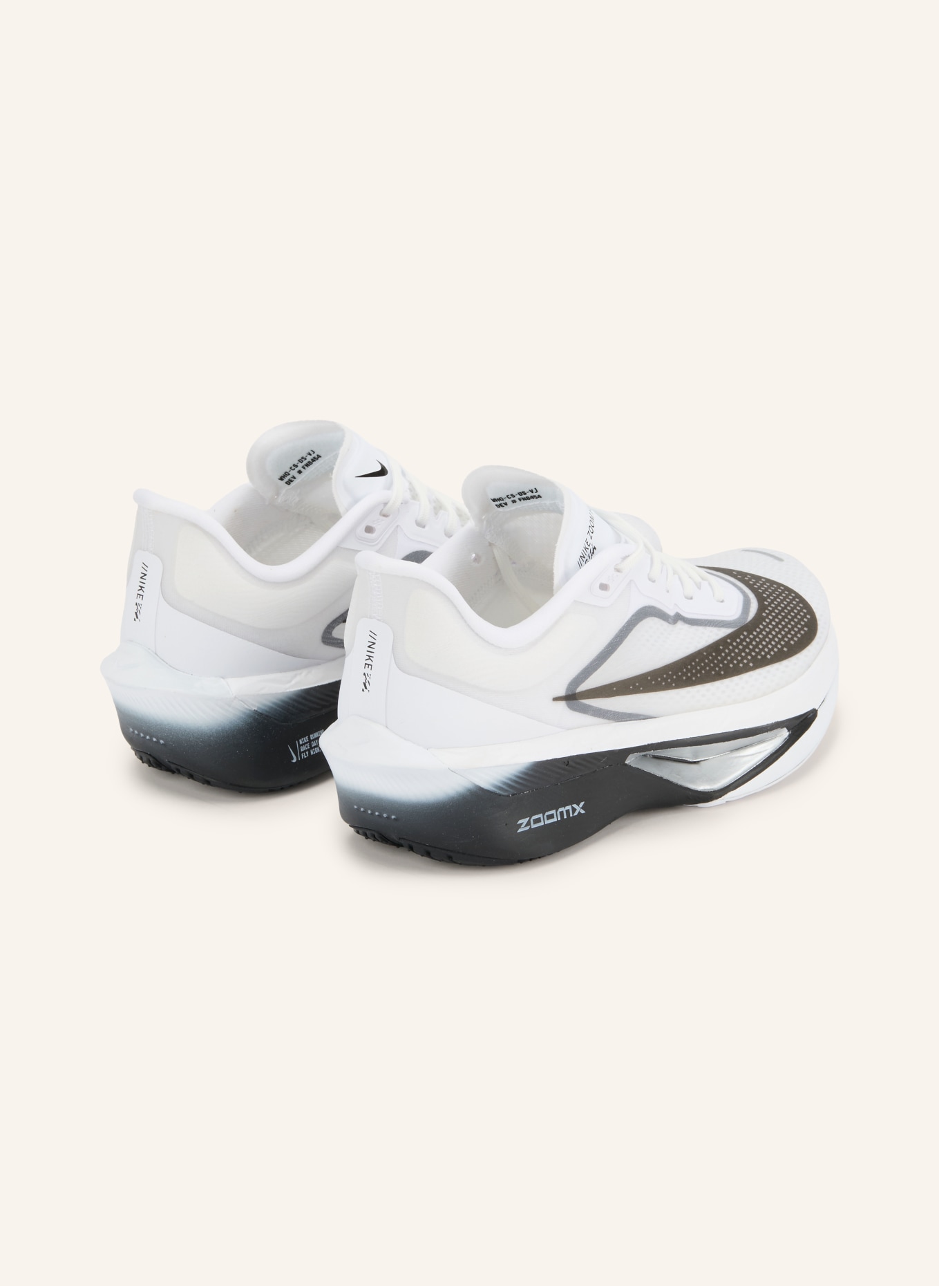Nike Laufschuhe ZOOM FLY 6: WEISS / DUNKELGRAU