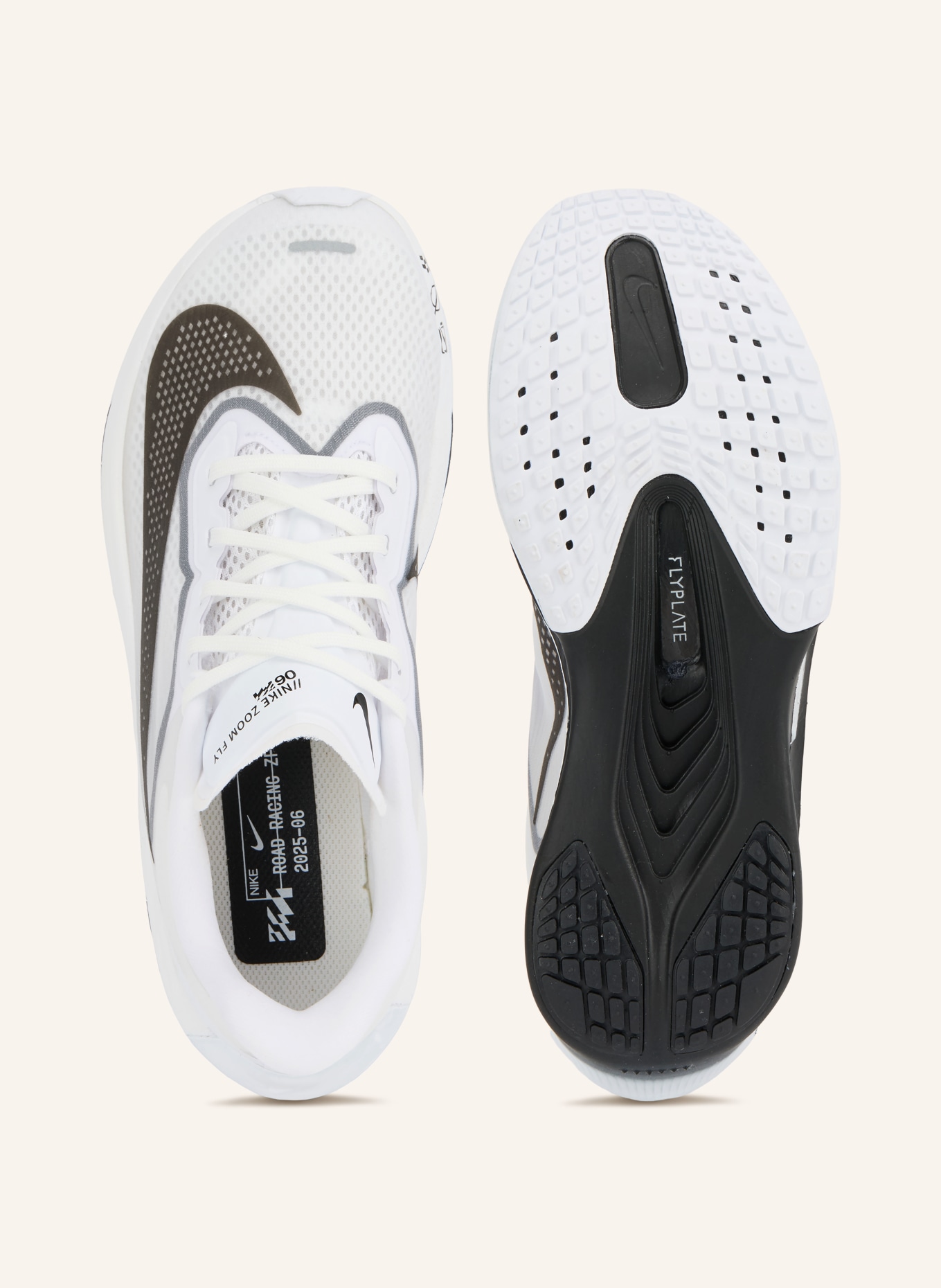 Nike Laufschuhe ZOOM FLY 6: WEISS / DUNKELGRAU