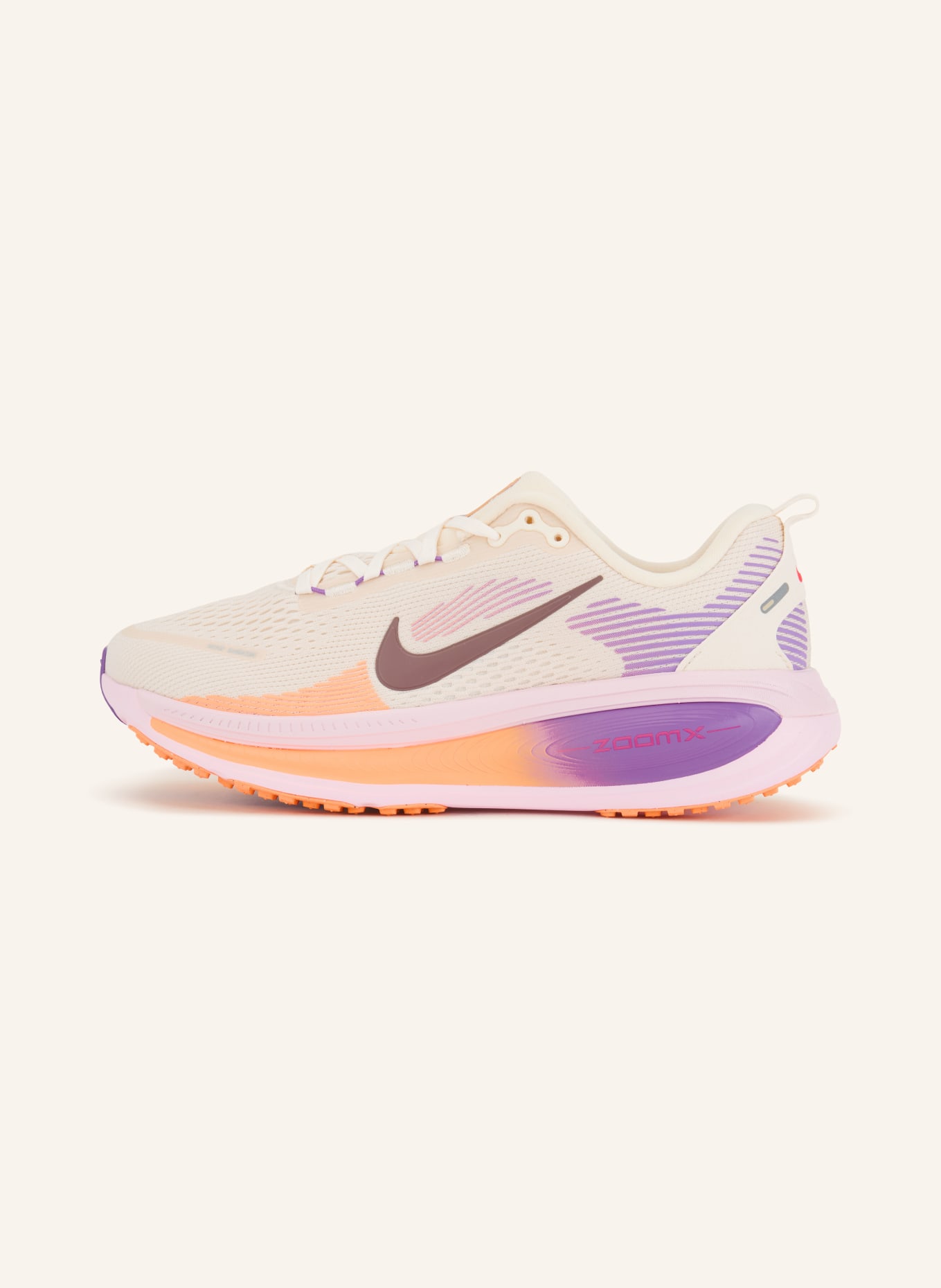 Nike Laufschuhe VOMERO 18: BEIGE / LILA / ORANGE