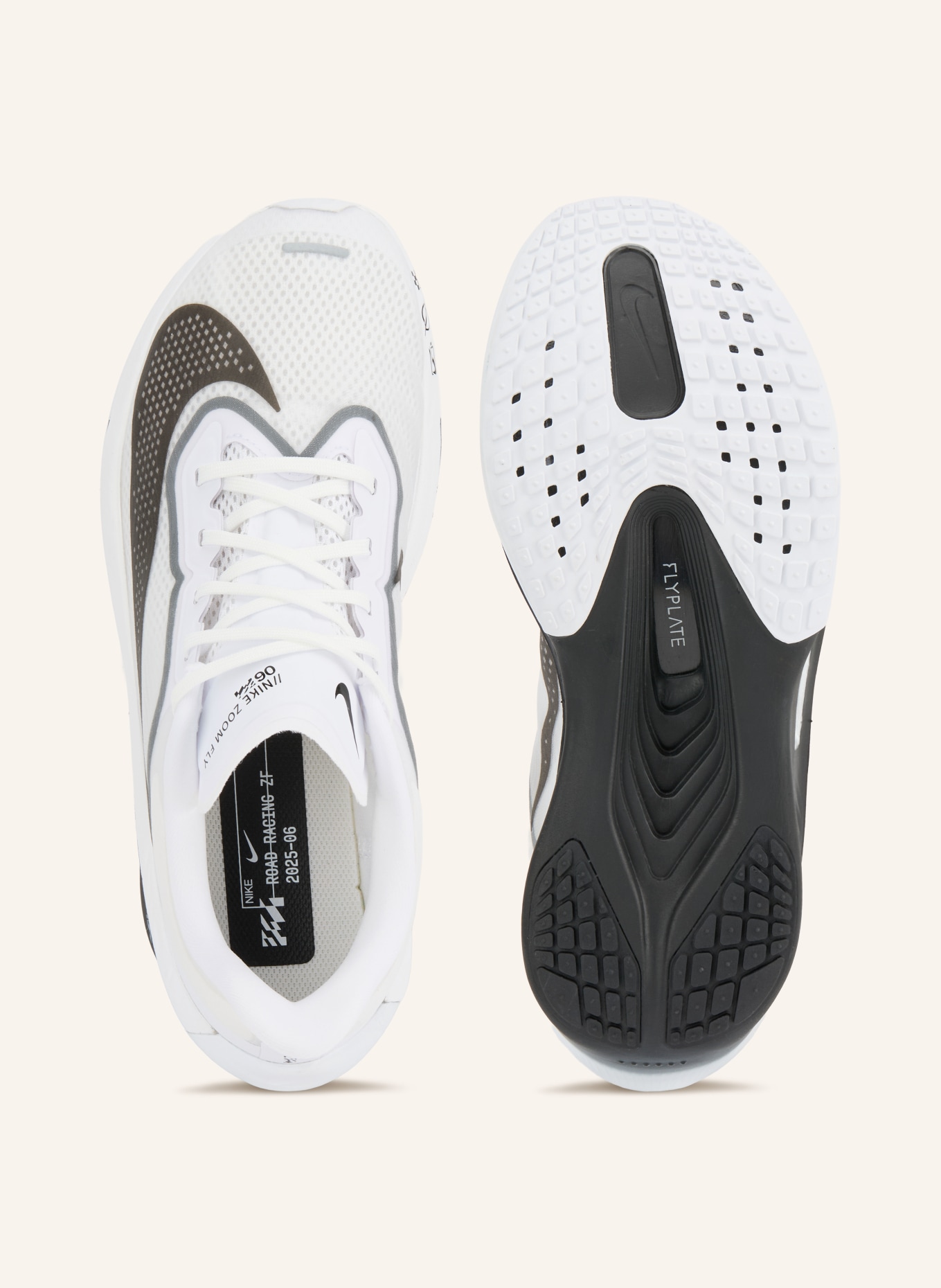 Nike Laufschuhe ZOOM FLY 6: WEISS / DUNKELGRAU