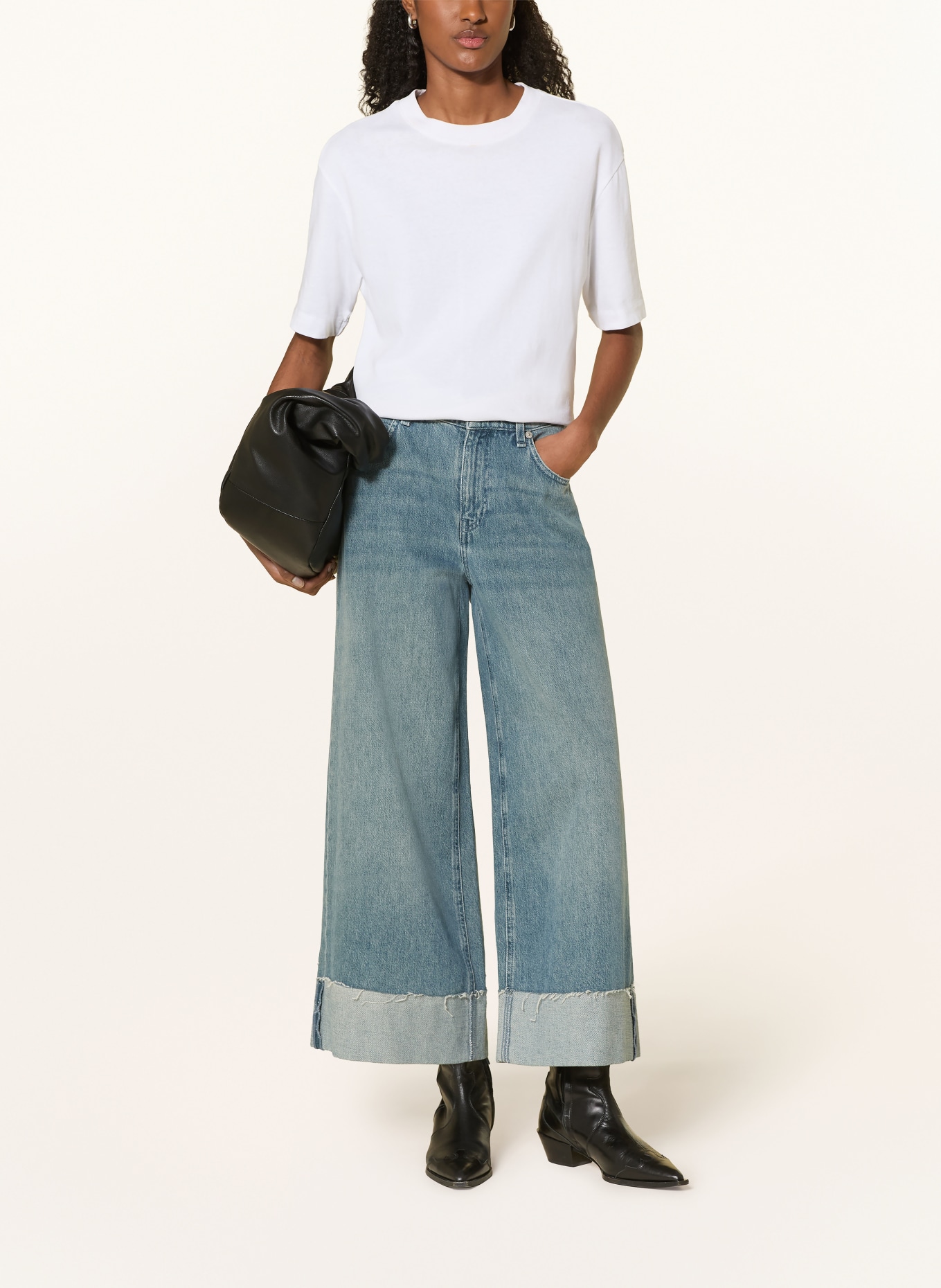 MAC Wide Leg Jeans NEVADA: D491 greenblue tinted
