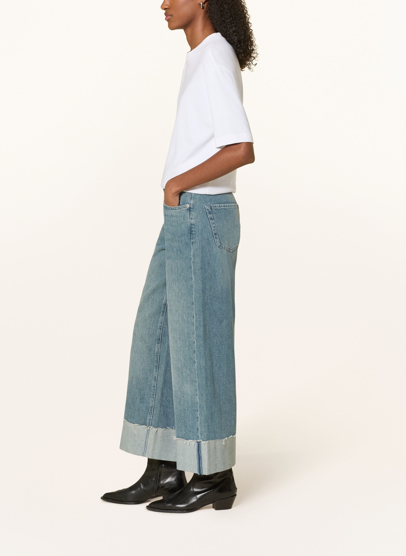 MAC Wide Leg Jeans NEVADA: D491 greenblue tinted
