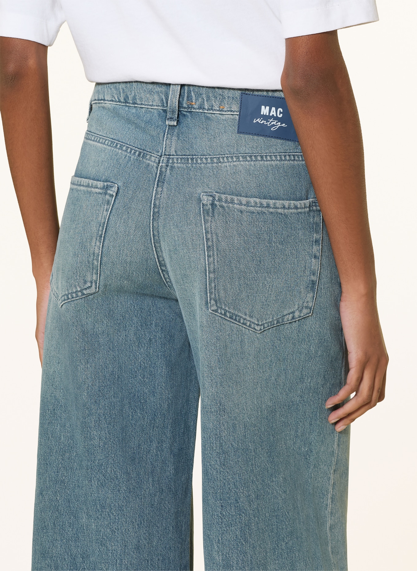 MAC Wide Leg Jeans NEVADA: D491 greenblue tinted